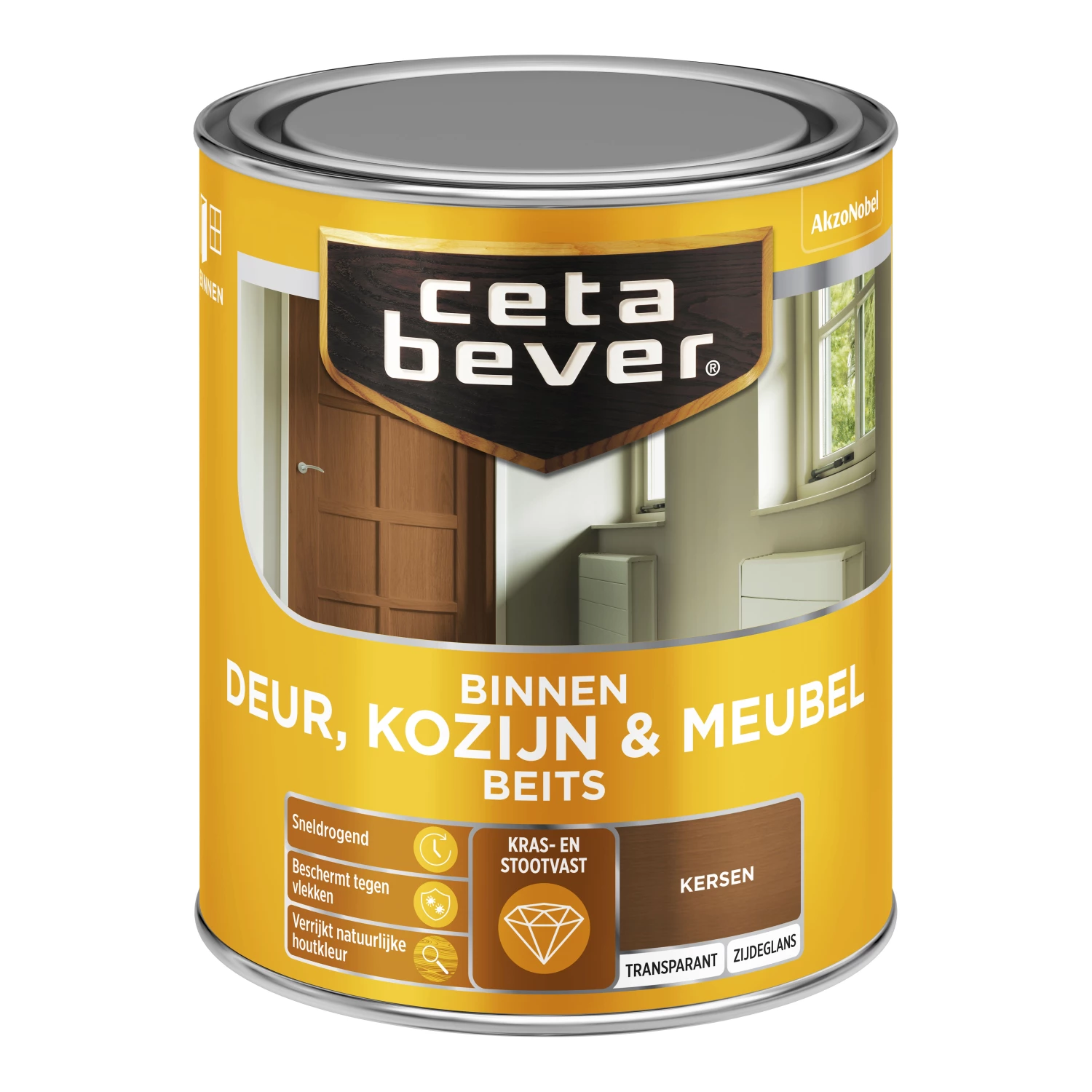 Cetabever Binnenbeits Deuren & Kozijnen Transparant Zijdeglans - Kersen - 750ml-image