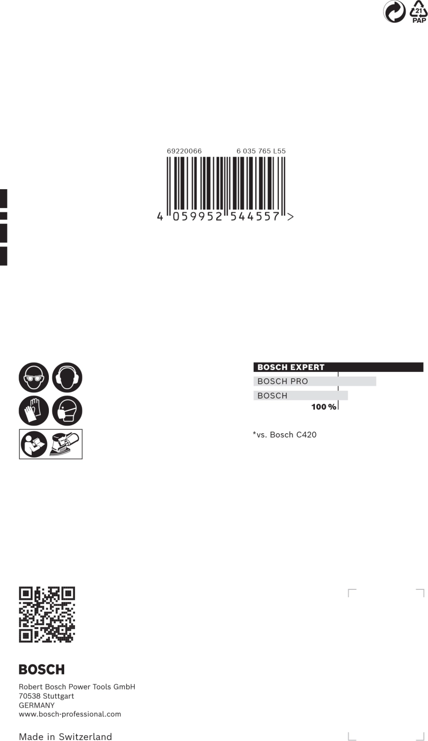 Bosch 2608901117 EXPERT Schuurvel C470 Best for Wood and Paint - 100 x 150mm - K120 - 7 gaten - 10st-image