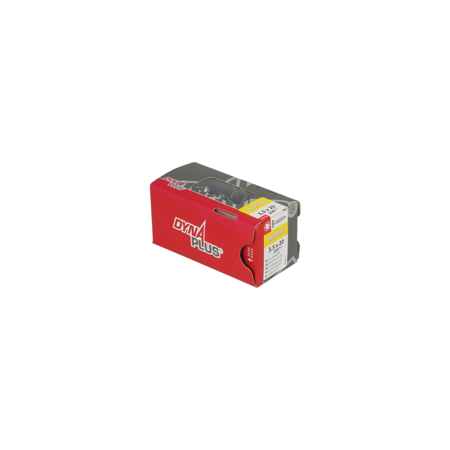 DynaPlus 0281.01.17001 Unischroef - TX15 - 3.5 x 20mm - Platkop - Voldraad - Verzinkt (200st)-image