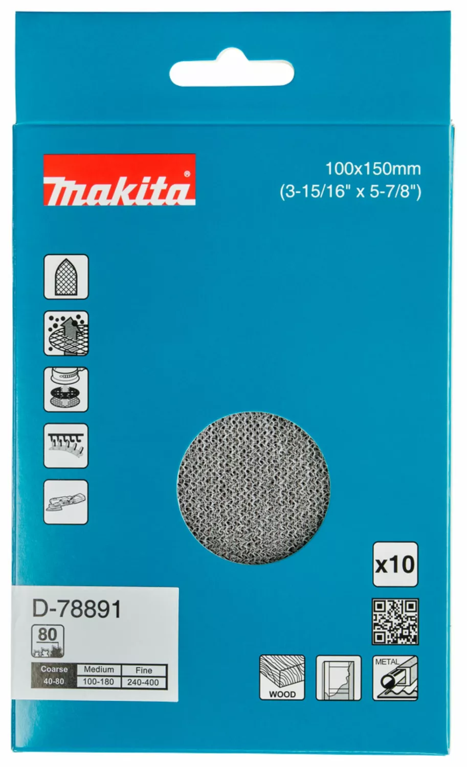 Makita D-78891 Schuurnet - 100x150mm K80-image