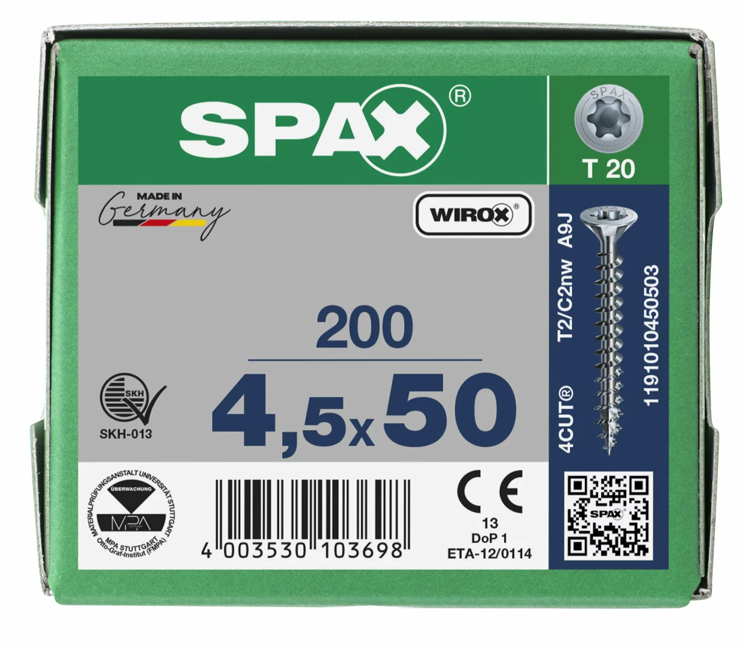 SPAX Universele schroeven platkop - voldraad - T20 - 4.5x50 mm (200st)-image