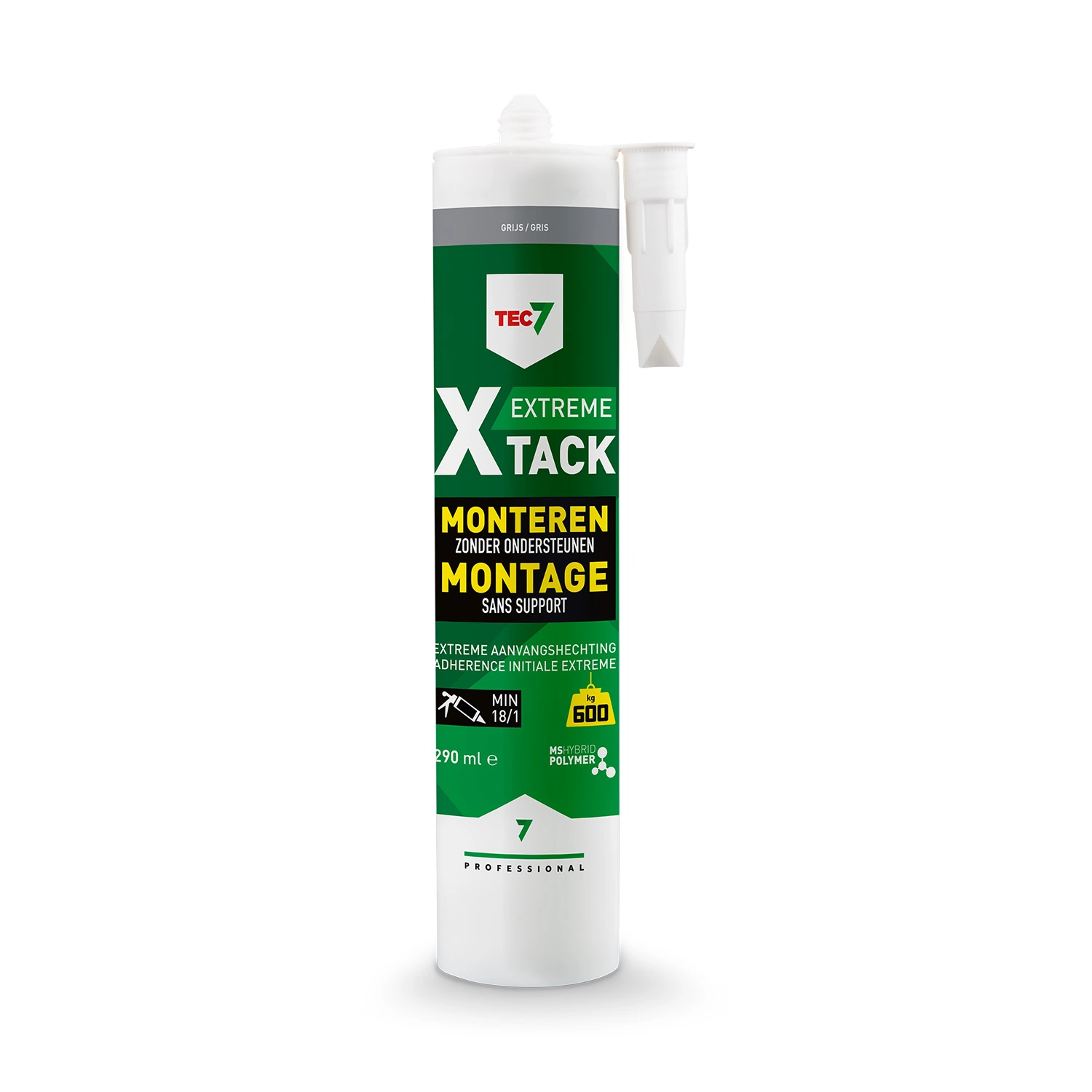 TEC7 X-Tack Montagekit - Grijs - Koker - 290ml-image