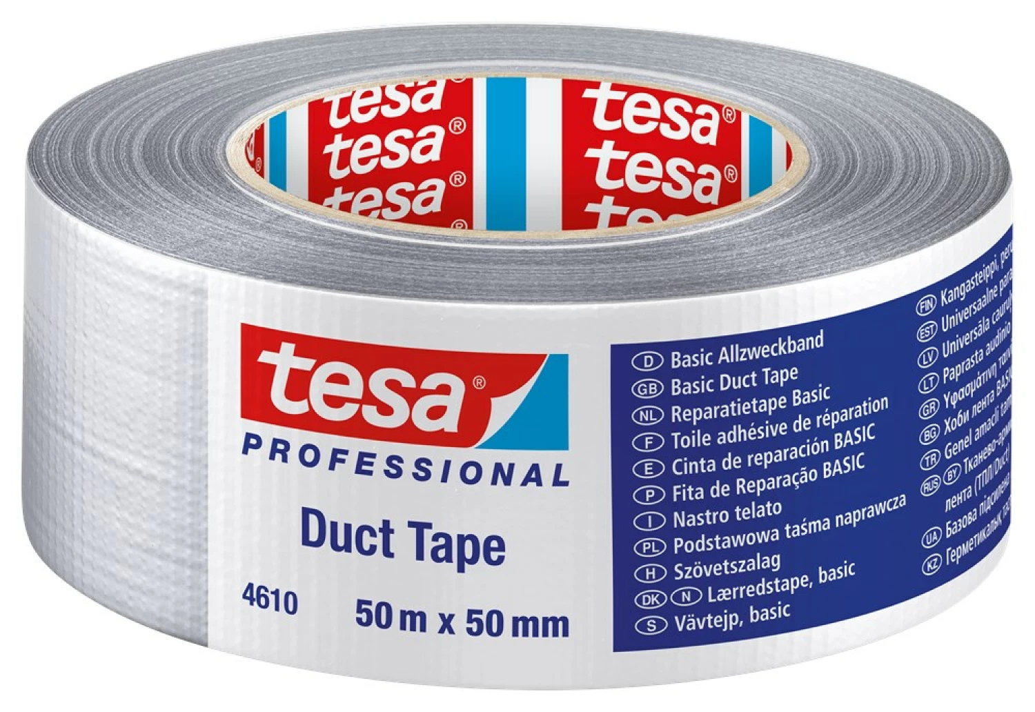 Tesa 04610 Ducttape - Algemeen - Zilver - 50mm x 50m-image