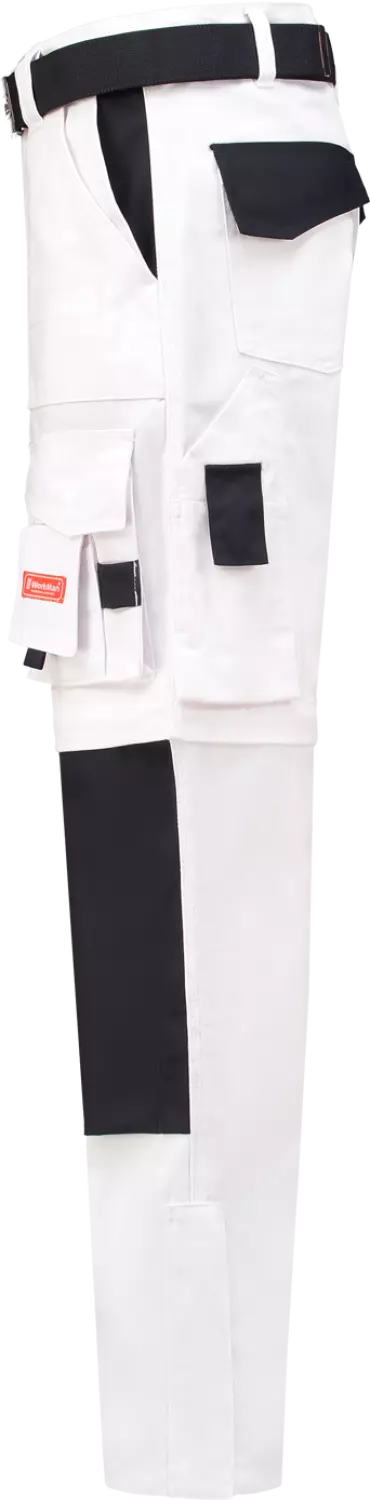 Workman 1004 Classic Worker ZIP OFF Werkbroek - Wit / Navy - Maat 54 (38/34)-image