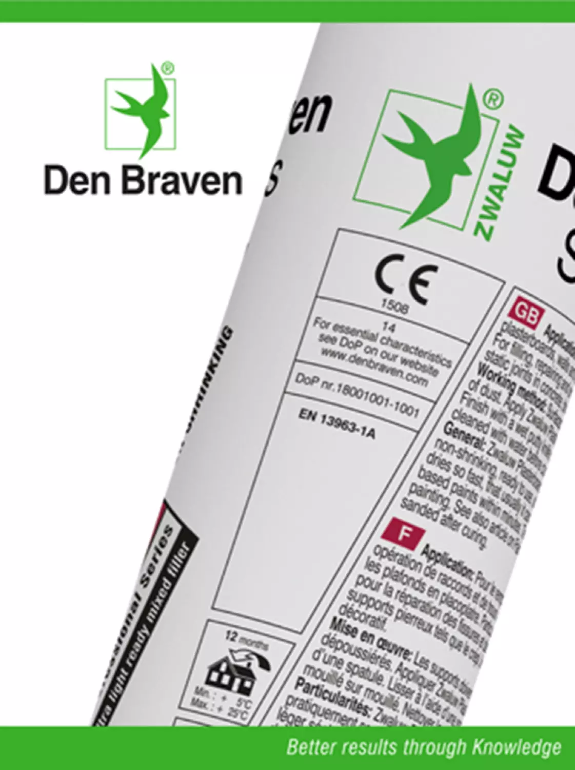Zwaluw Den Braven 11221202 Plasterboard Filler Vulpasta - Wit - 310ml-image