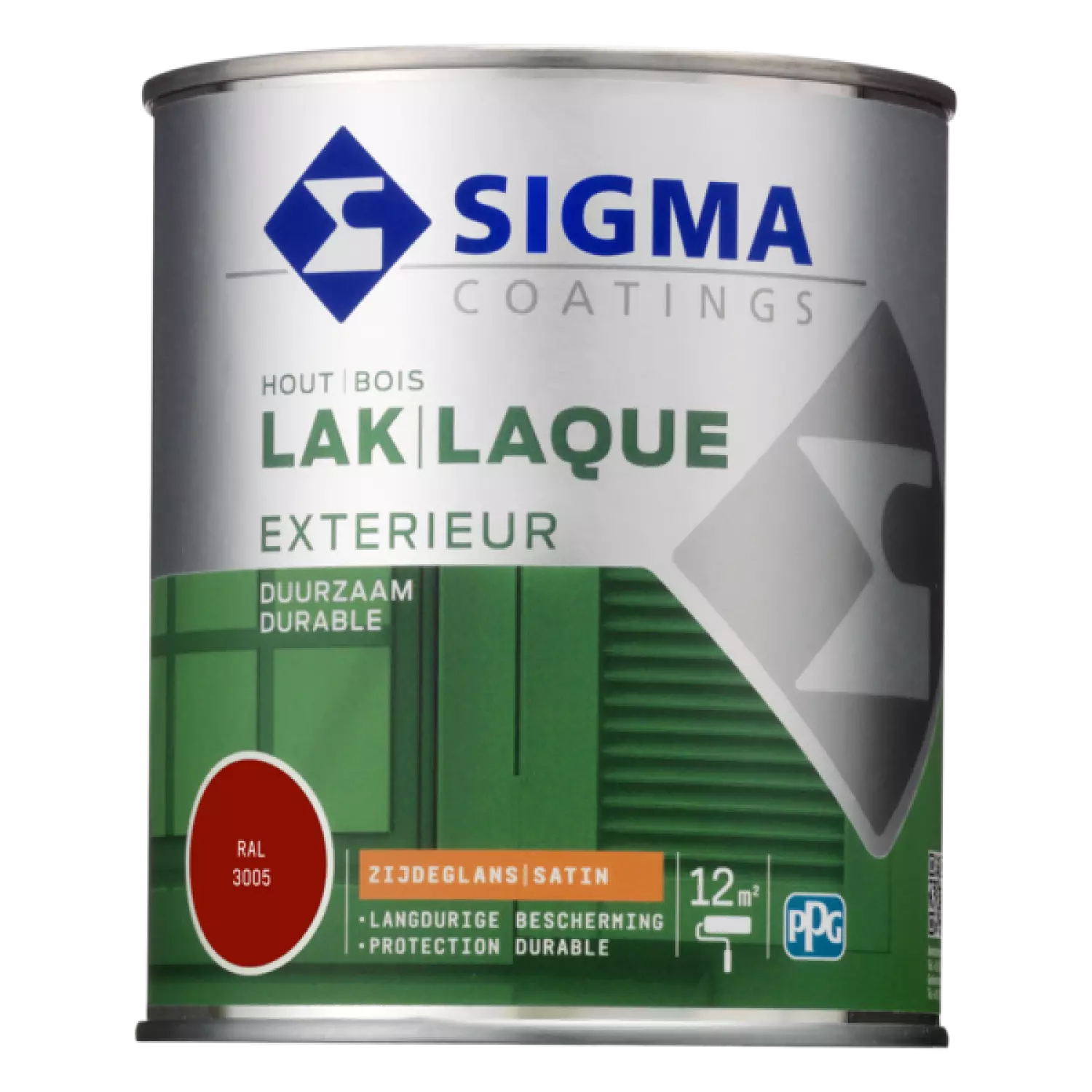 Sigma Houtlak exterieur zijdeglans - RAL 3005 - 0.75L-image