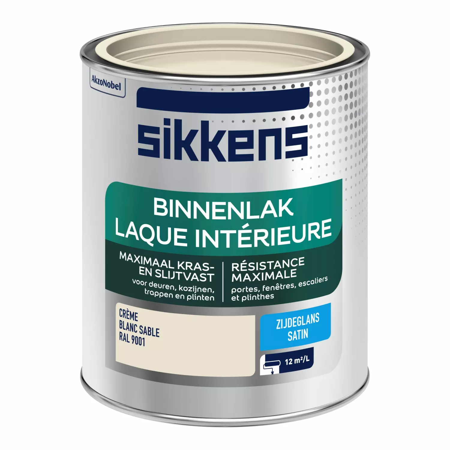 Sikkens Binnenlak Zijdeglans - Ral 9001 - 750ml-image