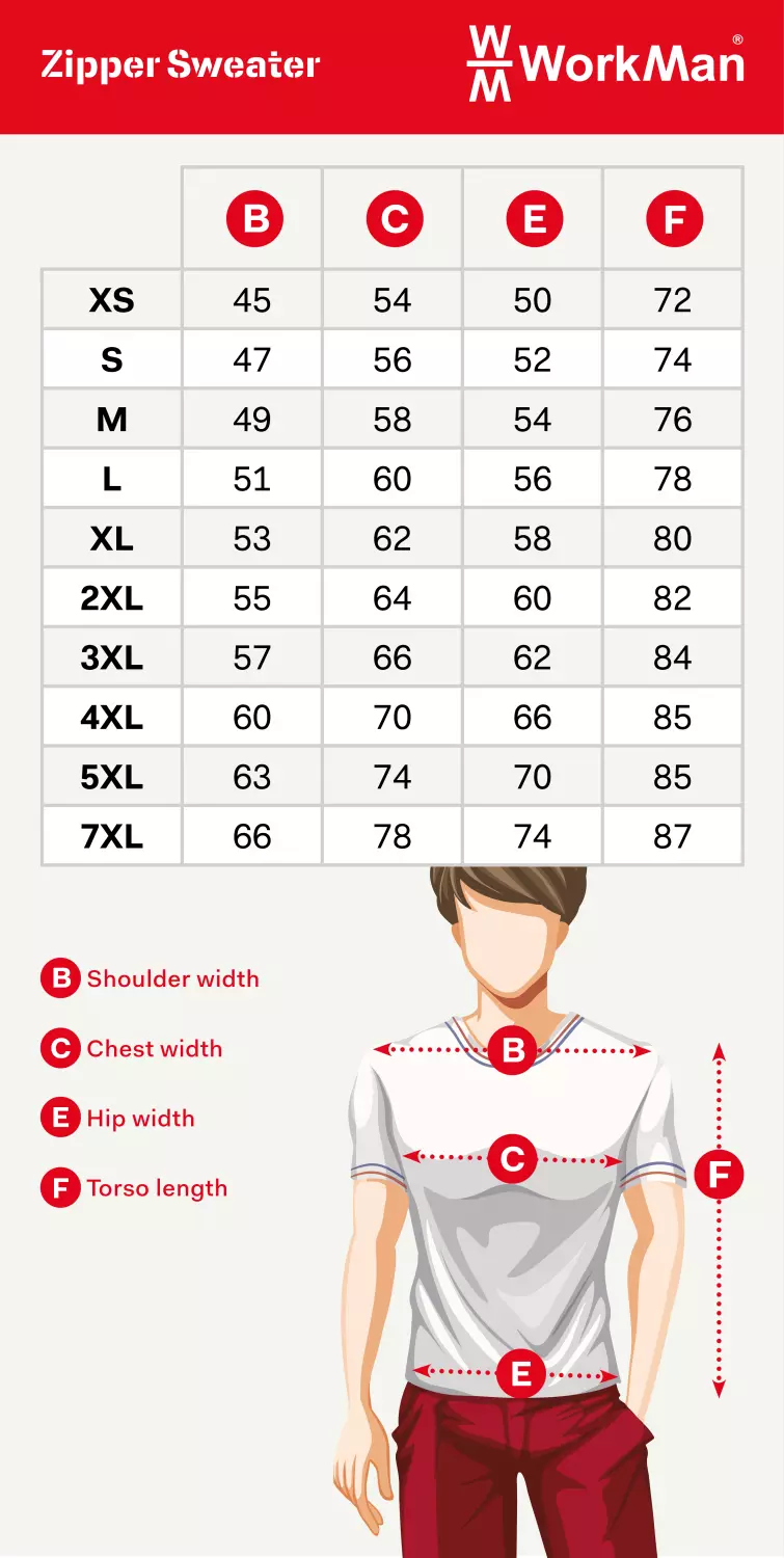 Workman 2701 Zipper Sweater - Wit / Navy - 4XL-image