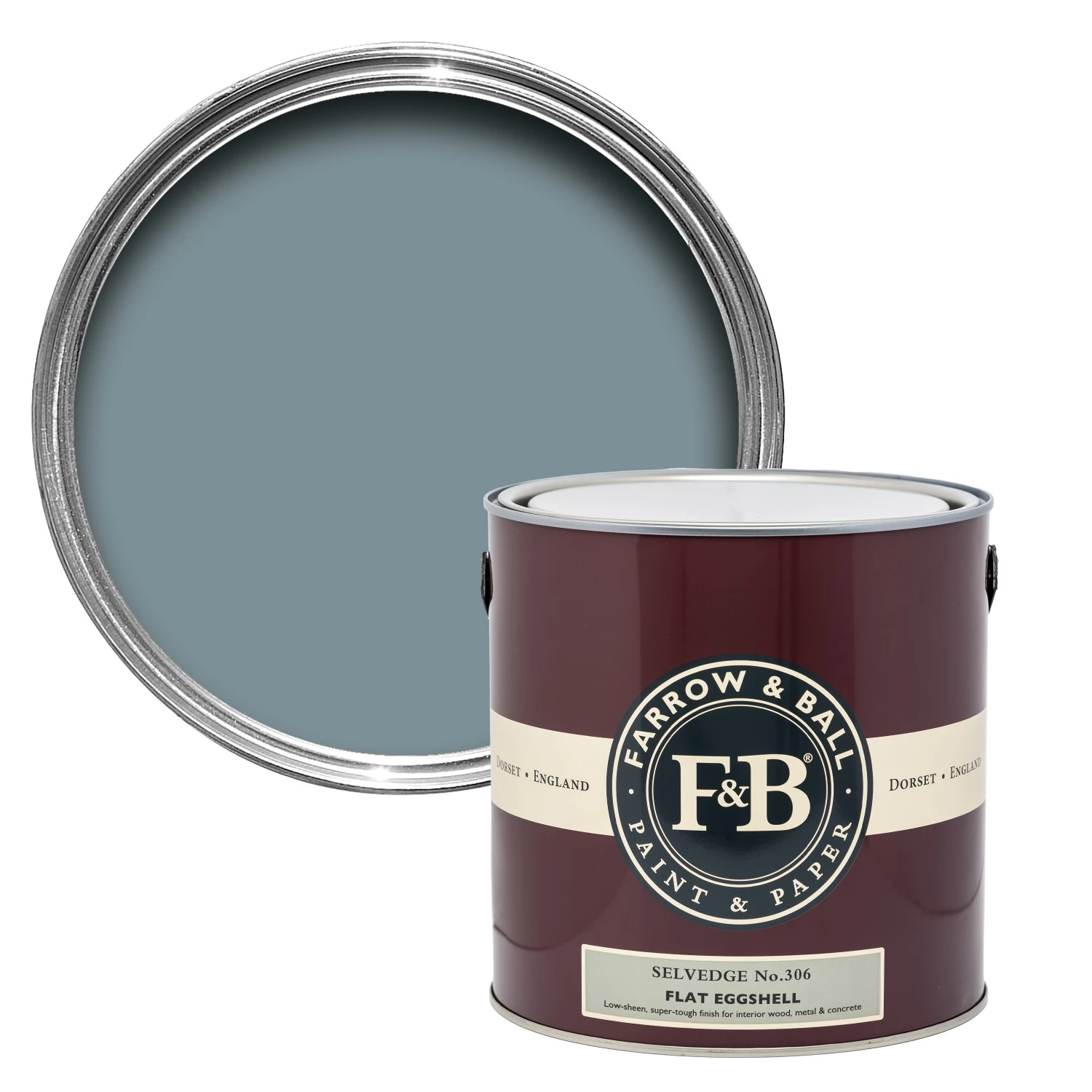 Farrow & Ball Flat Eggshell Selvedge No.306 - 2,5L-image