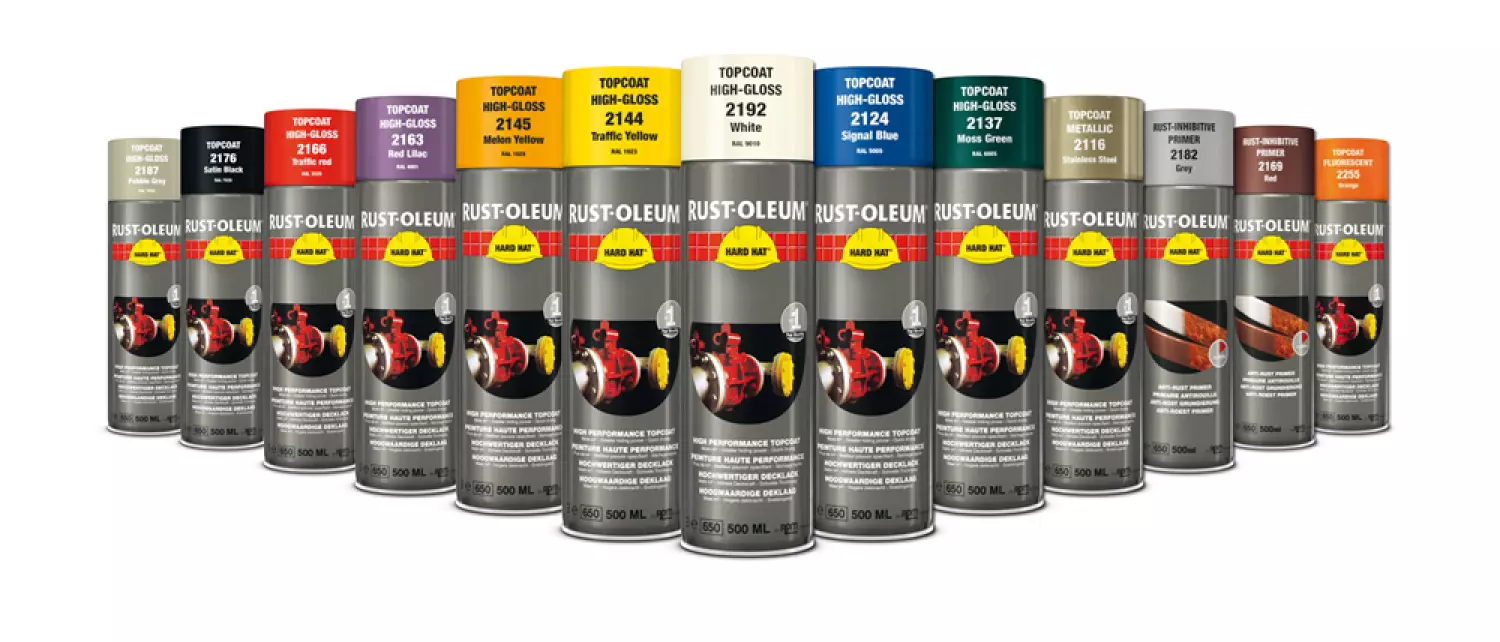 Rust-Oleum Hard Hat Topcoat Spray - wit - 0,5L-image