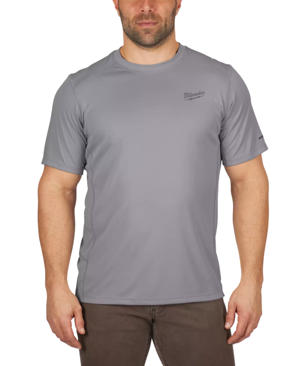 Milwaukee WWSSG-L WORKSKIN lichtgewicht shirt met korte mouwen - Grijs -L-image