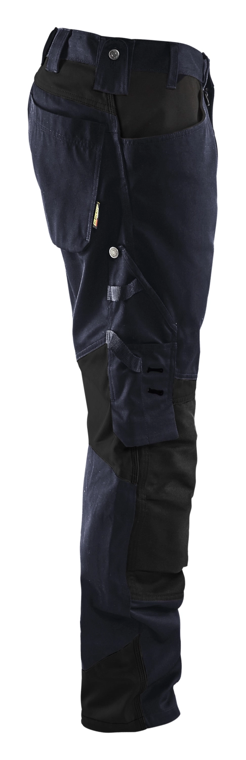 Blåkläder 1556 Werkbroek zonder spijkerzakken - donker marineblauw/zwart - maat 56 (XL)-image
