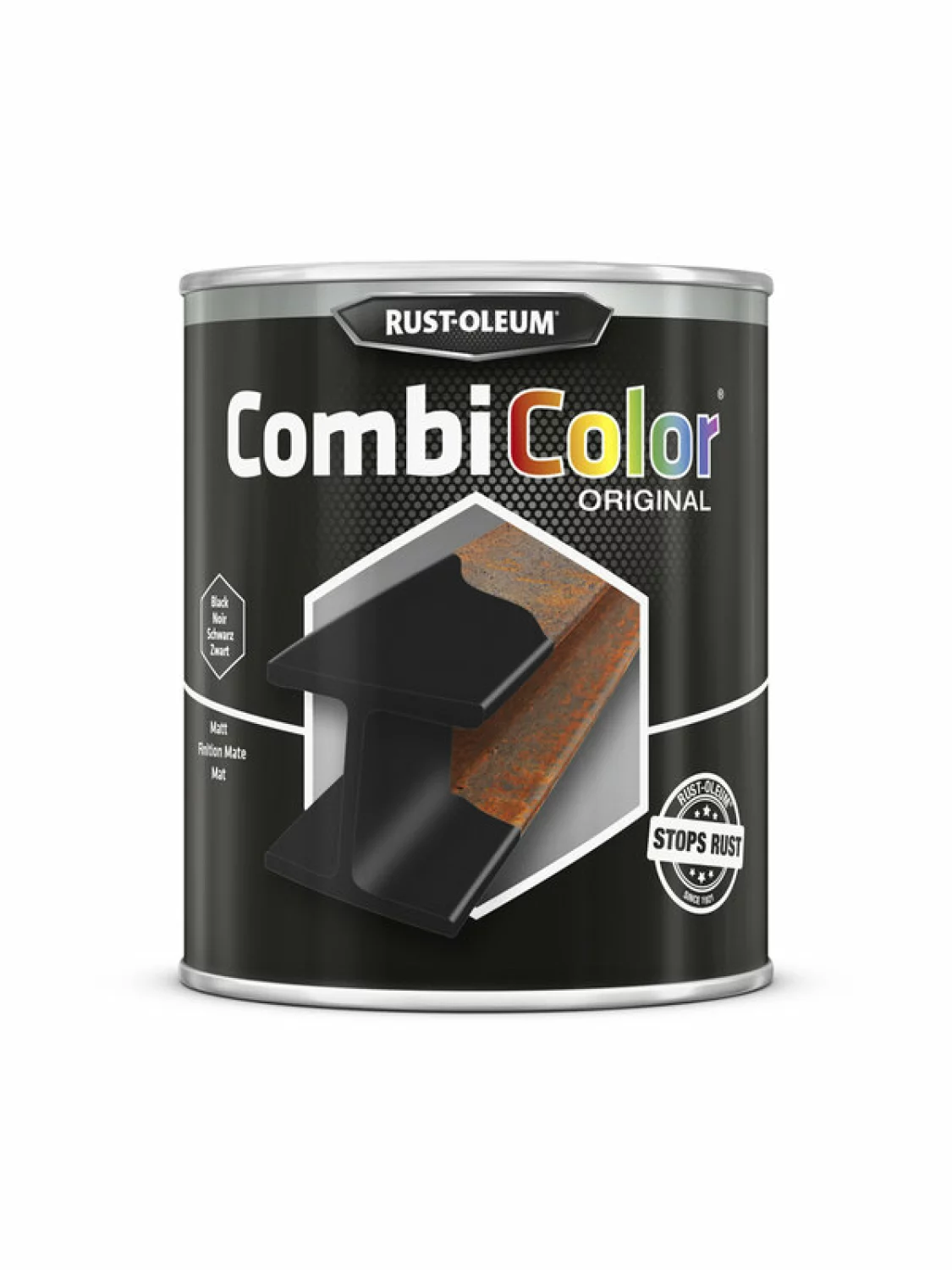 Rust-Oleum CombiColor Metaalverf - gitzwart - 0,75L-image