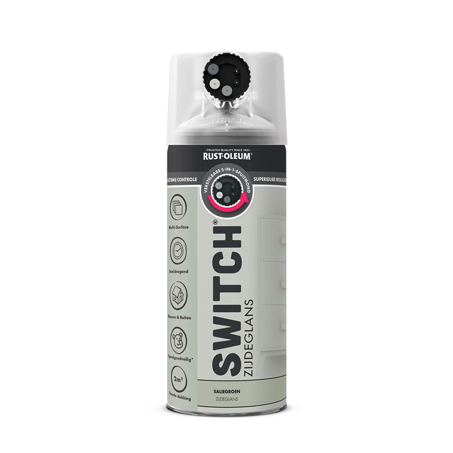 Rust-Oleum Switch Spuitlak - Zijdeglans Saliegroen - 400ml-image