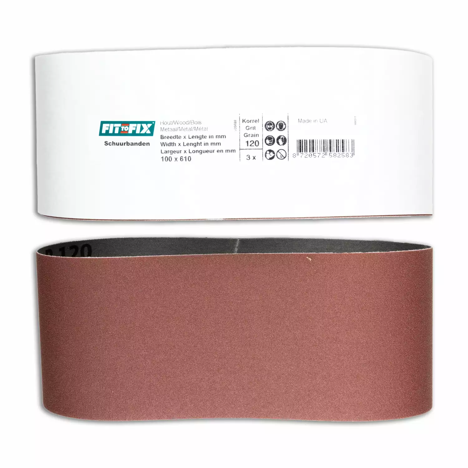 Fit-to-Fix Schuurband - P120 - 100x610mm (3st)-image