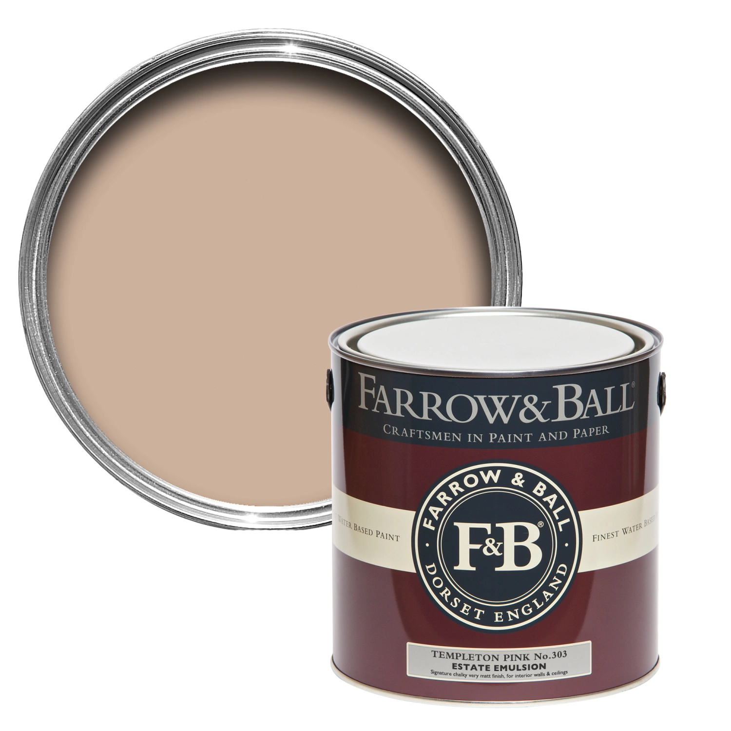 Farrow & Ball Estate Emulsion Templeton Pink No. 303 - 2,5L-image