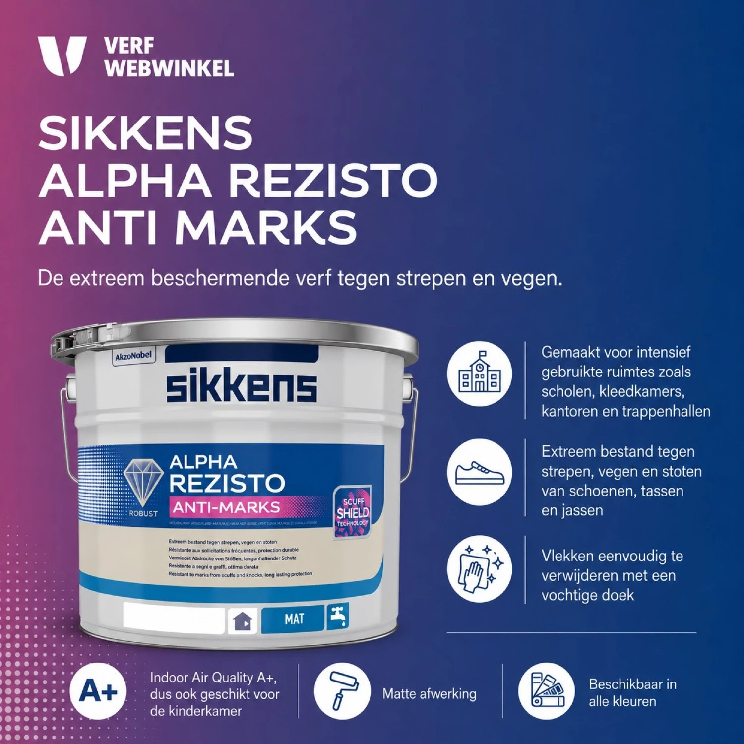 Sikkens Alpha Rezisto Anti Marks Mat - 10L