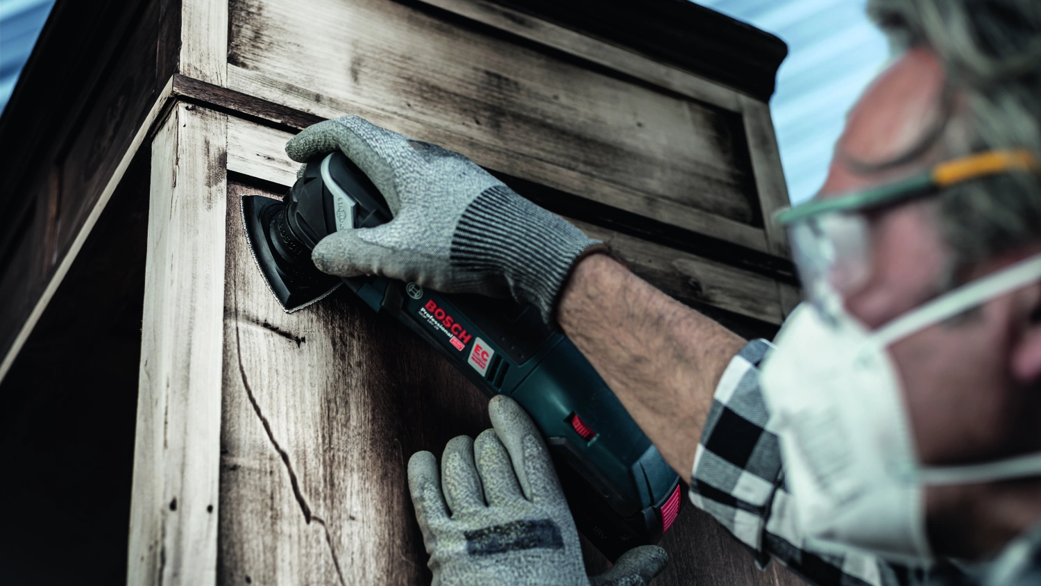 Bosch 2608900928 EXPERT Schuurvel C470 Best for Wood and Paint - 93mm - K80 - voor Multi-Cutter - 6 gaten - 50st-image