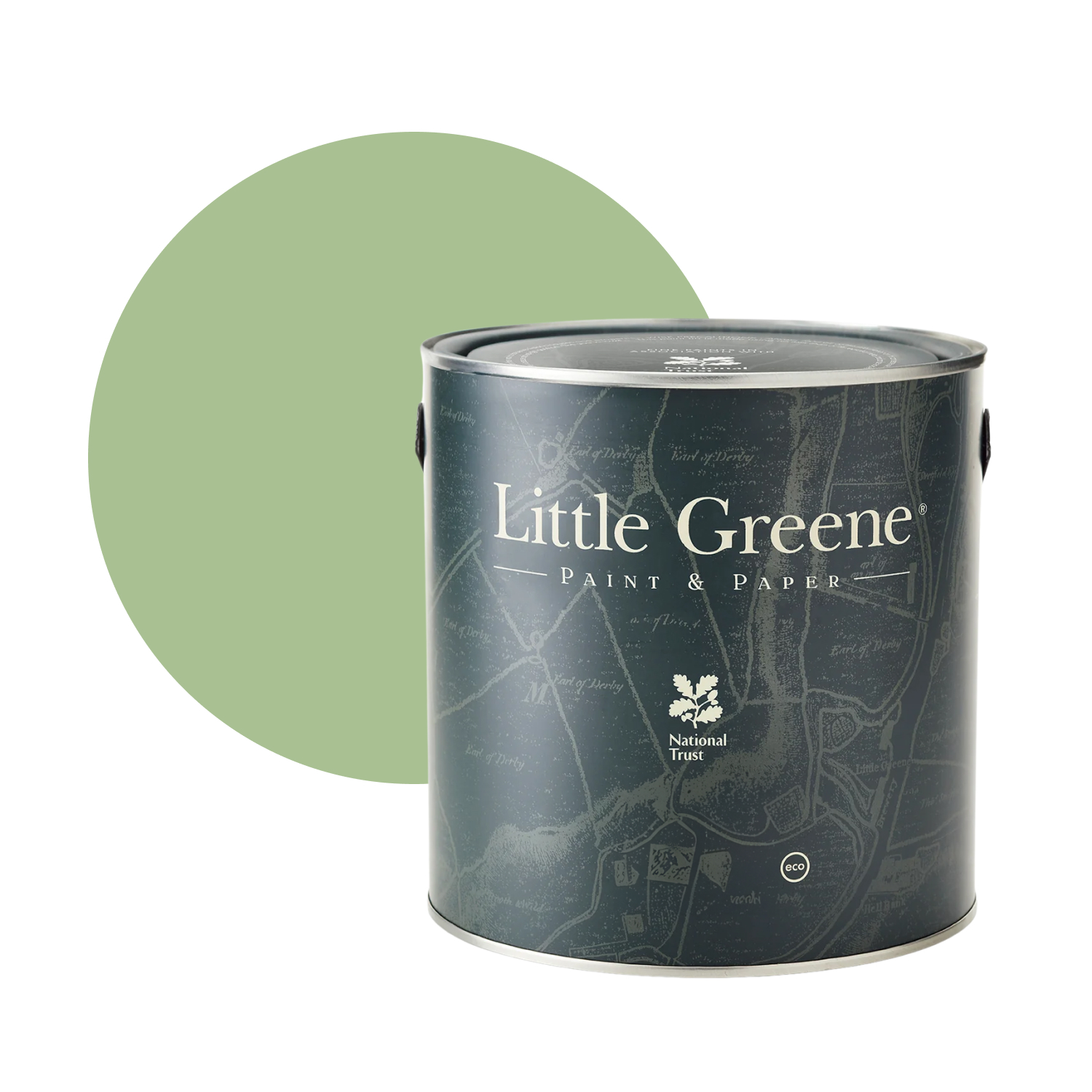 Little Greene Intelligent Eggshell - Pea Green No. 91 - 1L-image