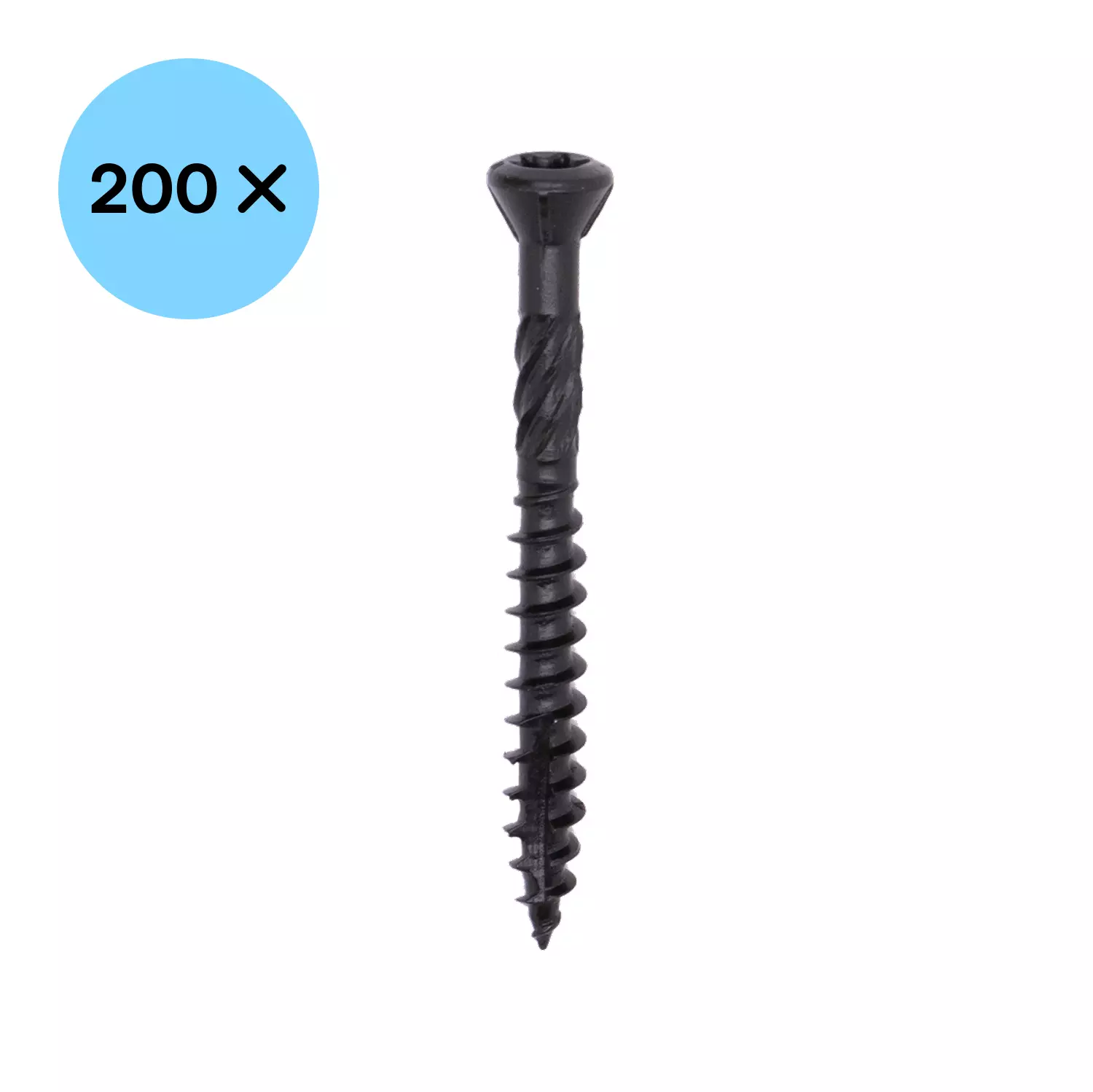 Woodies 61971371 Ultimate Blackline Potdekselschoef RVS Shield - TX25 - 5.0 x 40/24mm - Platverzonken kop - Deeldraad - Gecoat (200st)-image