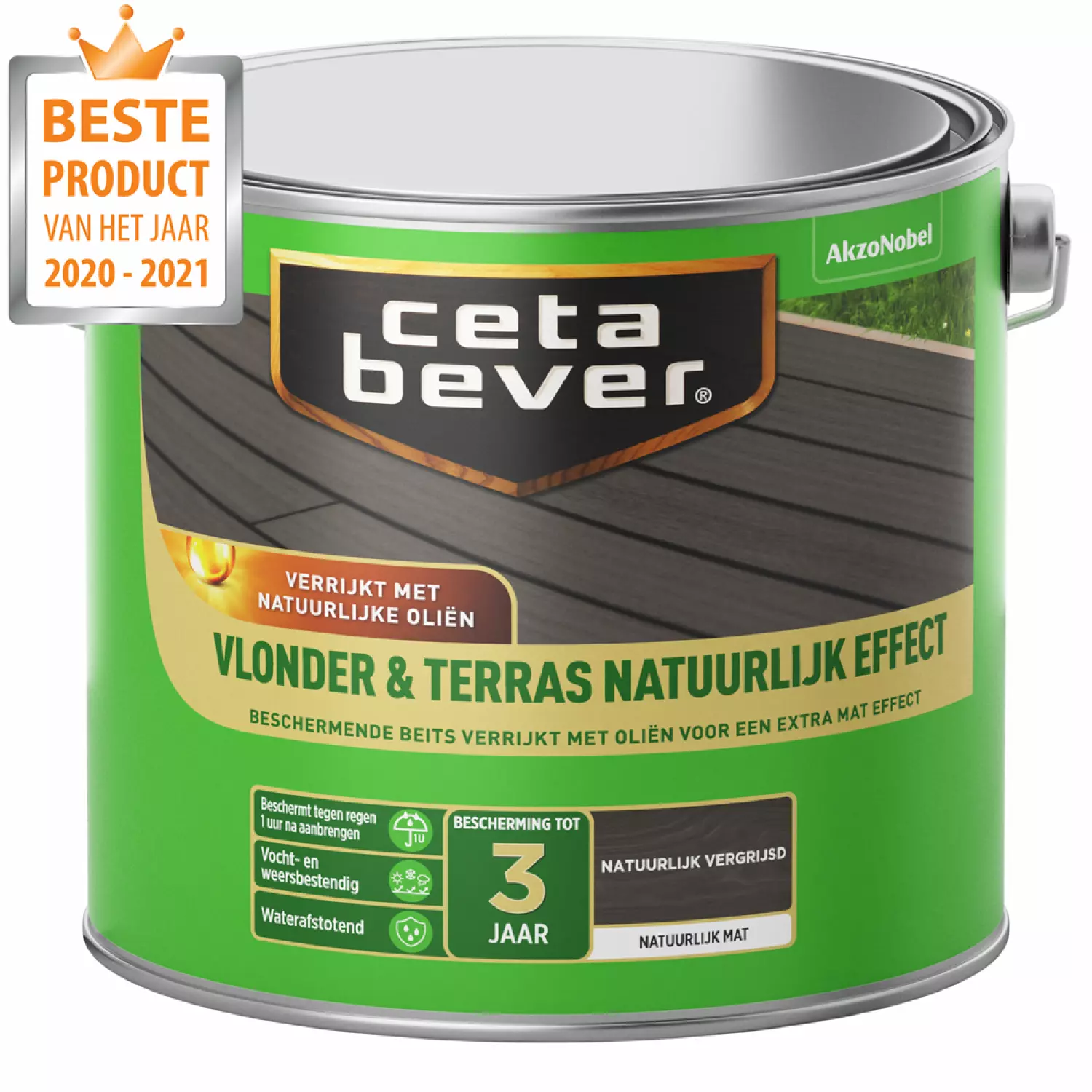 Cetabever Vlonder & Terras Natuurlijk Effect - Vergrijsd - 2,5L-image