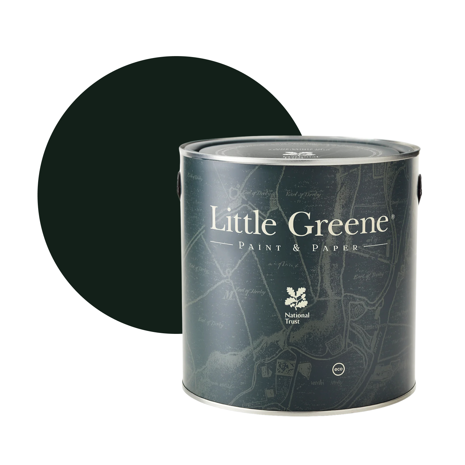 Little Greene Intelligent Matt Emulsion - Obsidian Green No. 216 - 5L-image
