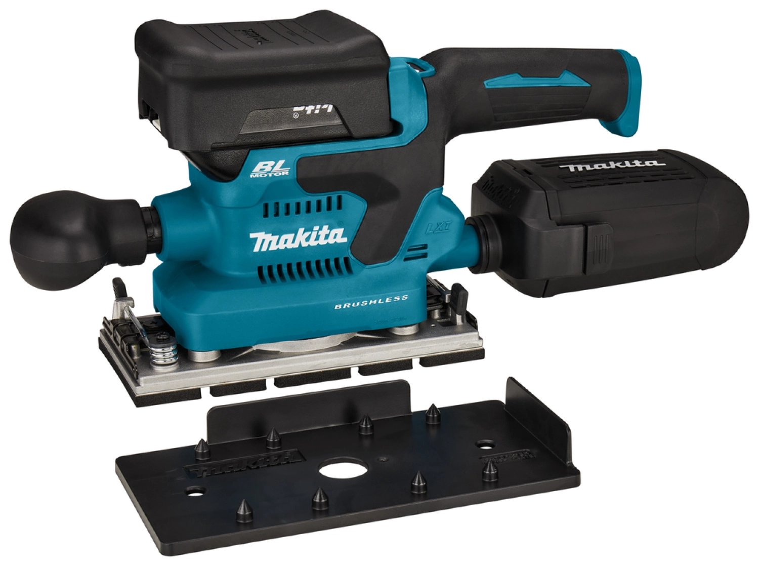 Makita DBO381RTJU 18V Li-ion accu vlakschuurmachine set (2x 5,0Ah) in Mbox incl. AWS zender - 93x230mm - koolborstelloos-image