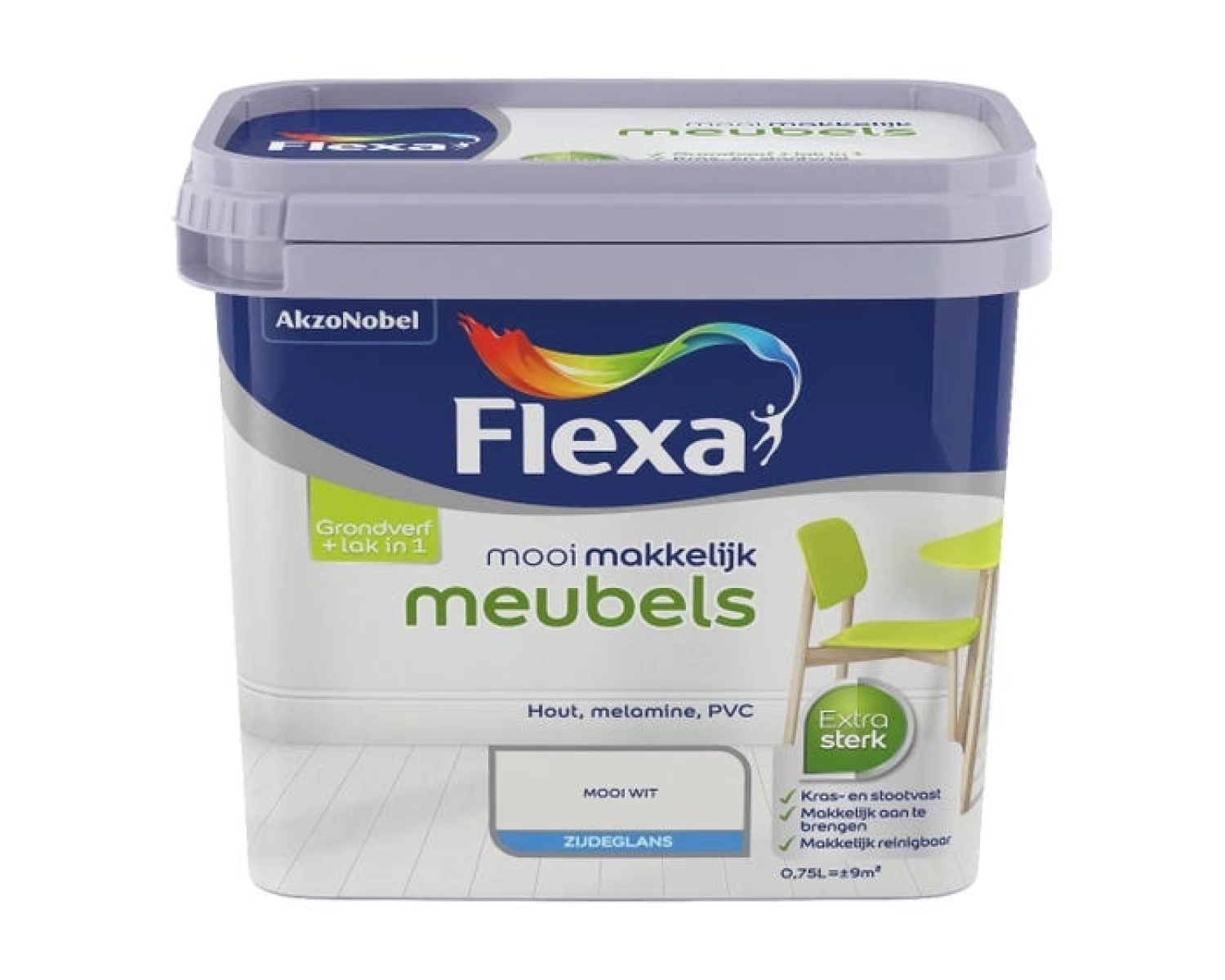 Flexa Mooi Makkelijk Meubels Zijdeglans - wit - 0,75L-image