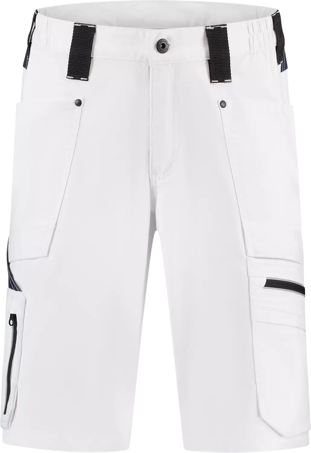 Workman 9003 STRETCH Bermuda Werkbroek - Wit / Navy - Maat 48 (33/32)-image