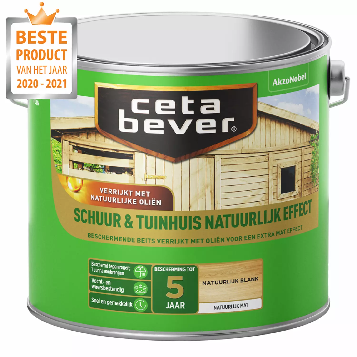 Cetabever Schuur- & Tuinhuis Beits Natuurlijk - Blank - 2,5L-image