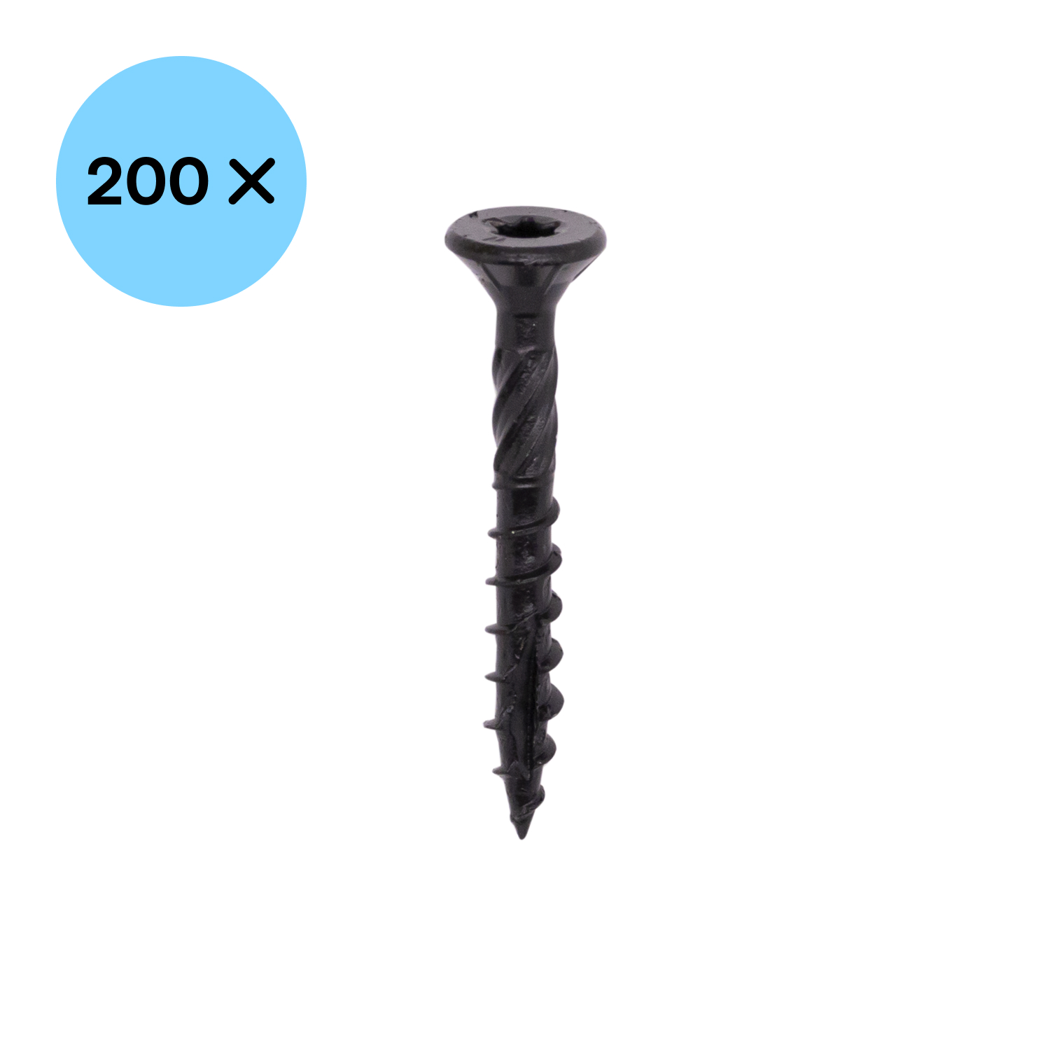 Woodies 61851518 Ultimate Blackline Spaanplaatschroef Shield - TX25 - 5.0 x 80/50mm - Platverzonken kop - Deeldraad - Gecoat (200st)-image