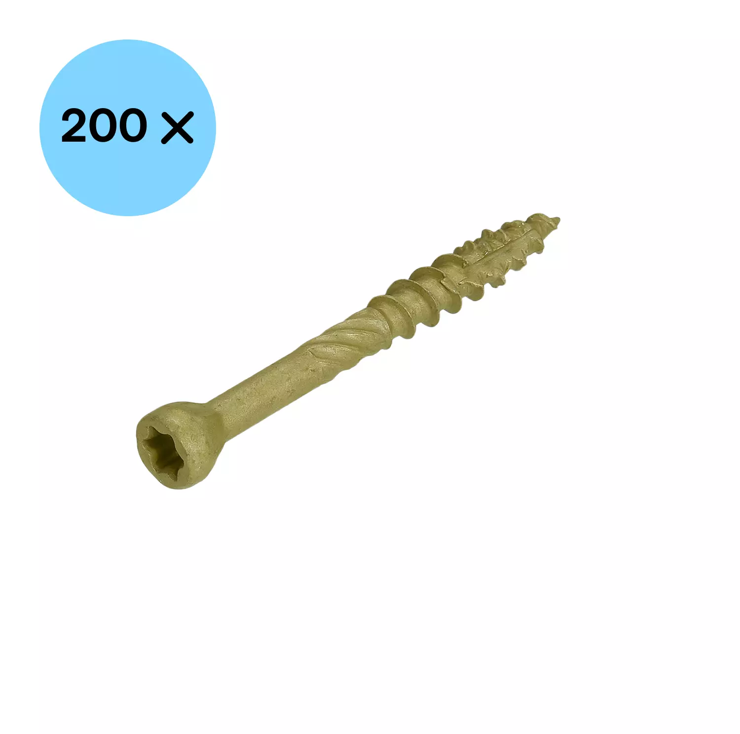 DynaPlus 0283.08.42401 Vlonderschroef - TX20 - 5.0 x 80/42mm - 60 graden Platkop - Deeldraad - Verzinkt (200st)-image