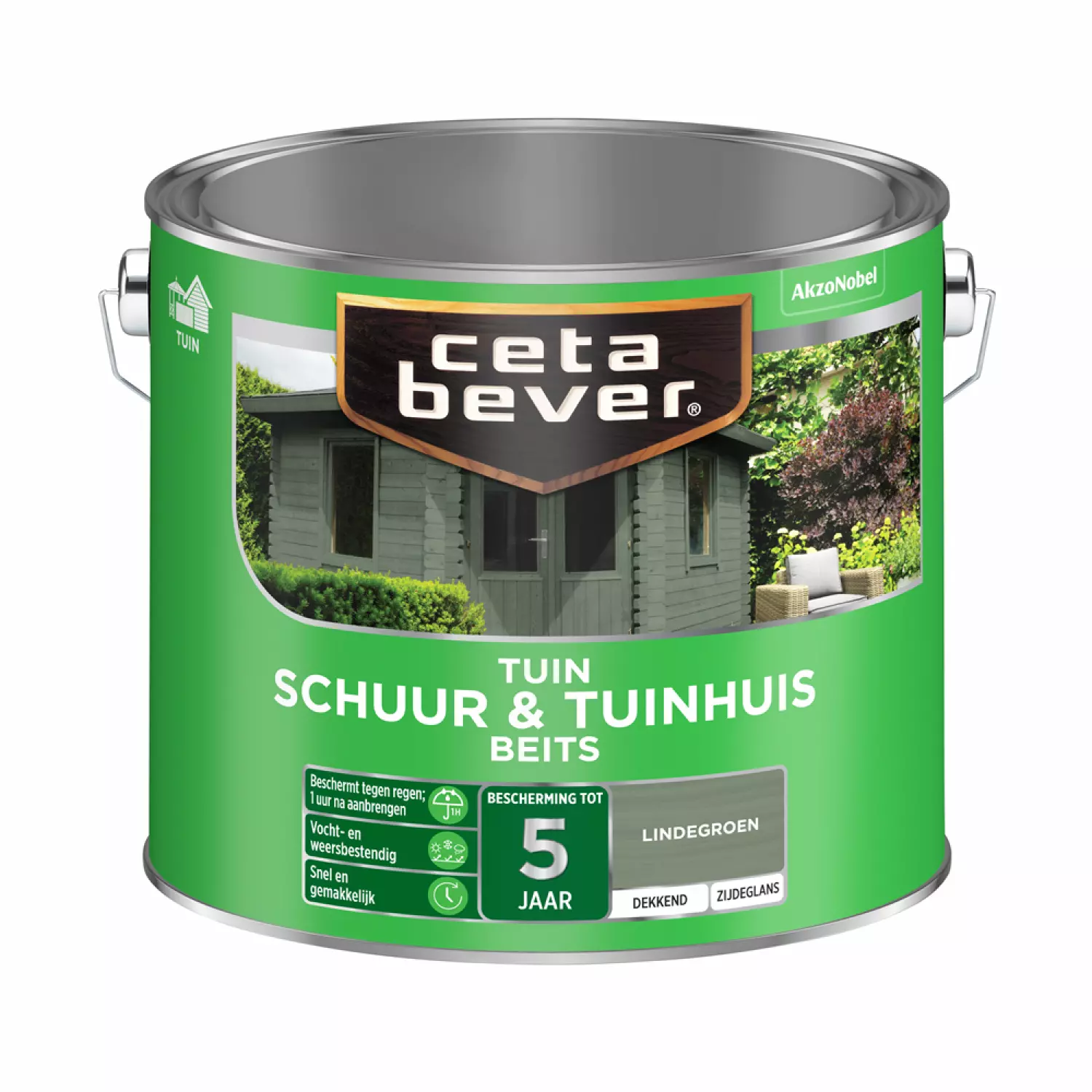 Cetabever Schuur & Tuinhuis Beits Dekkend - Lindegroen - 2,5L-image