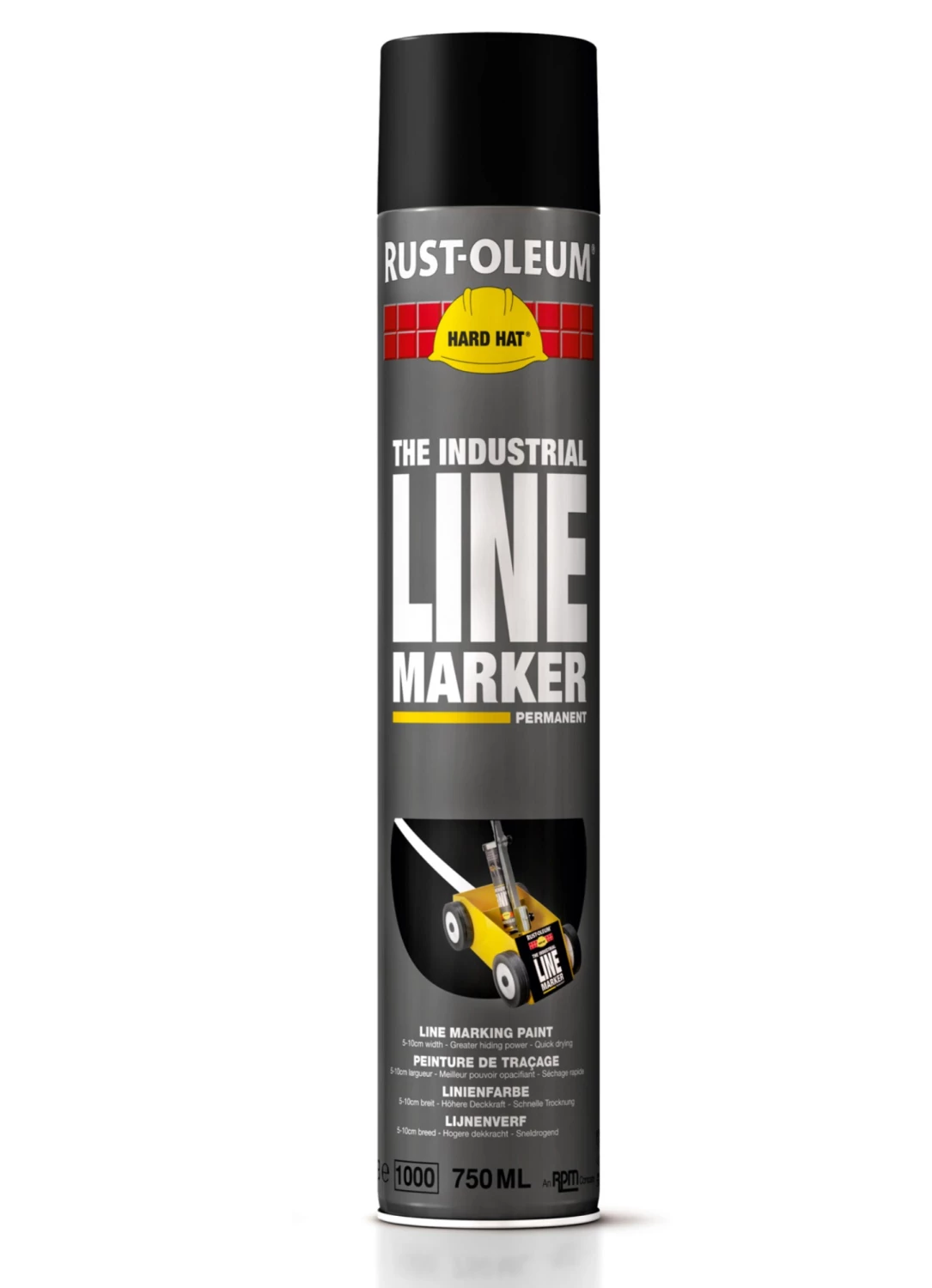 Rust-Oleum Hard Hat Lijnenverf Spuitbus - Ral 9017 - 0,75L-image