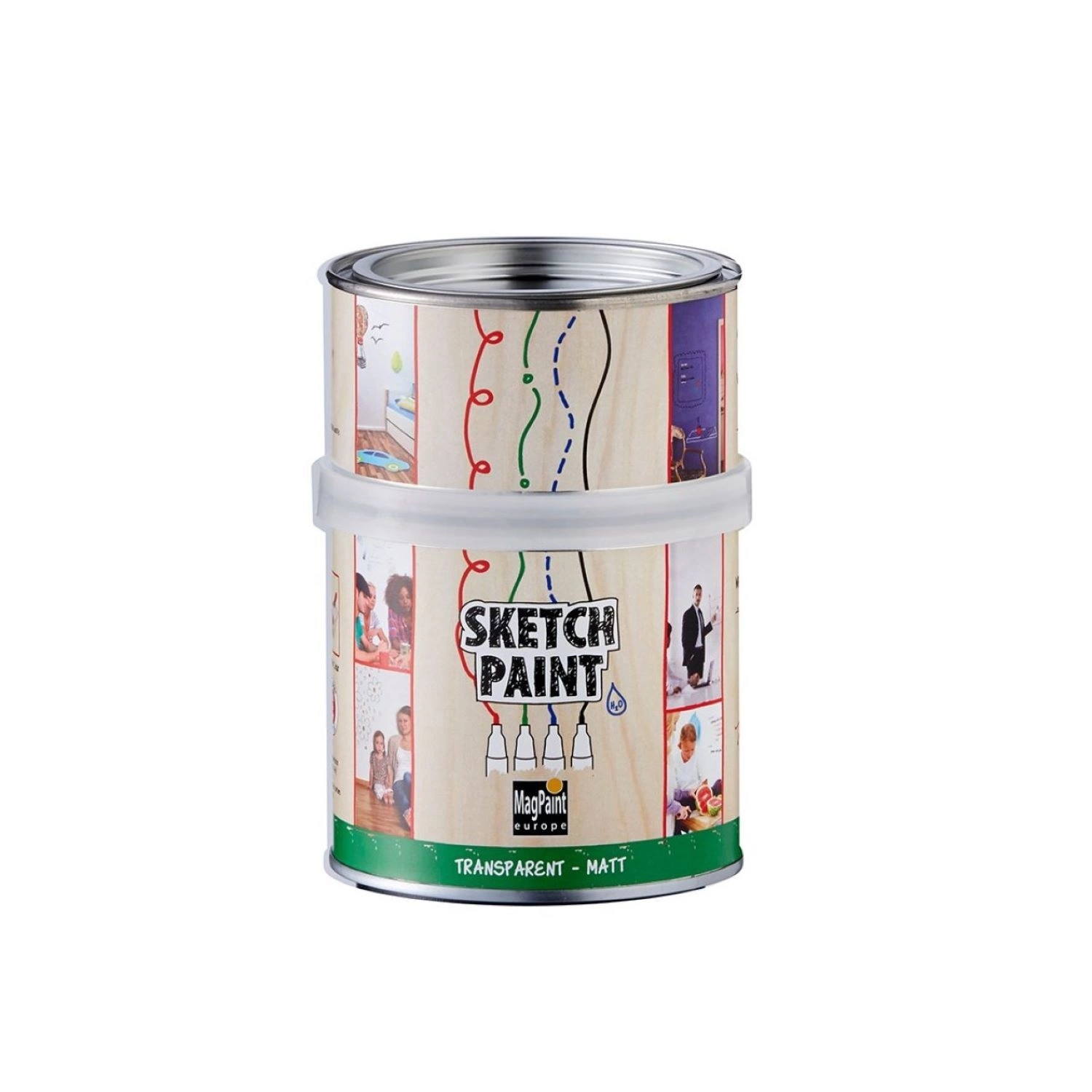Sketchpaint Whiteboardverf Transparant Mat 1L-image