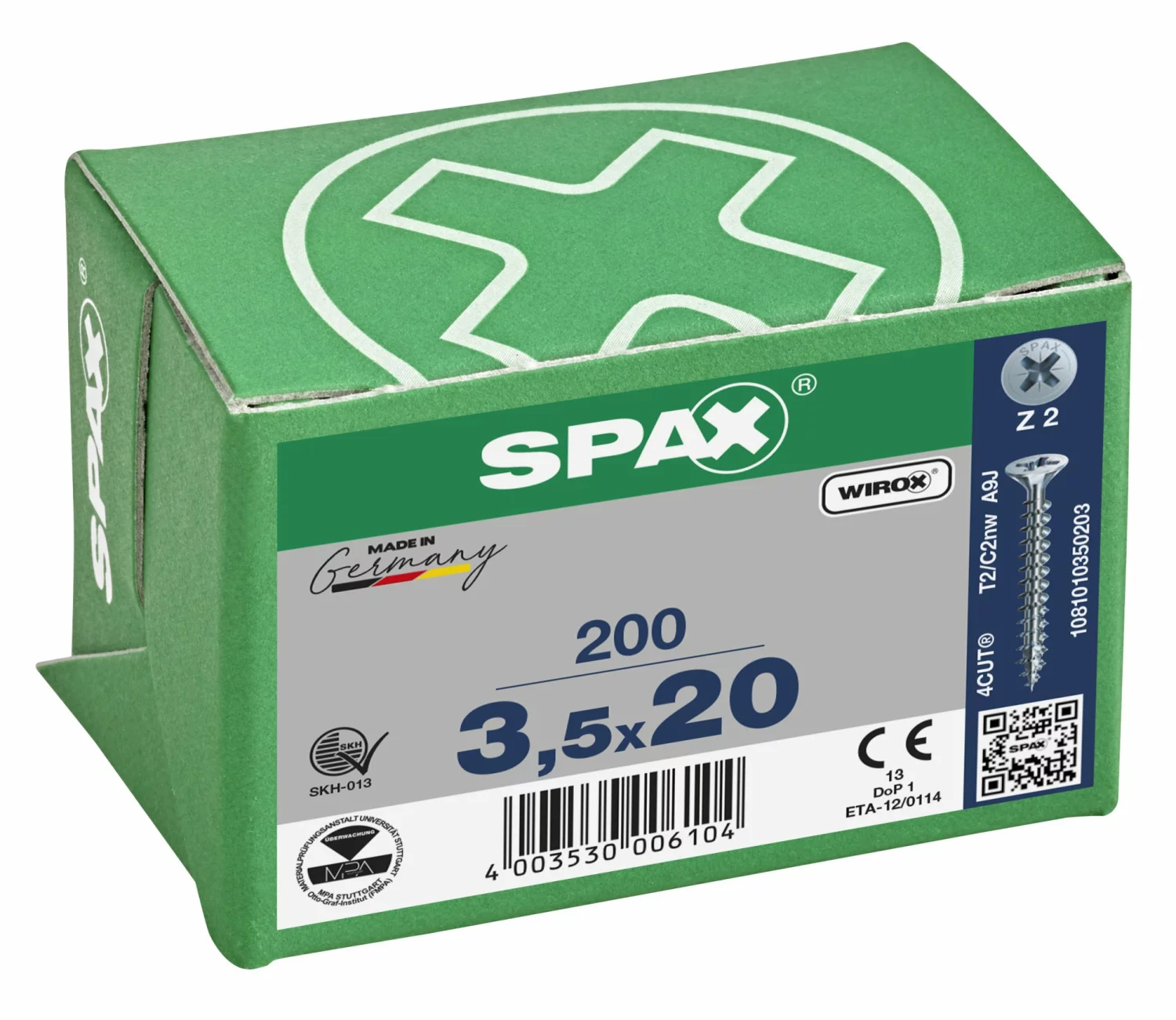 SPAX Universele schroeven verzonken kop - voldraad - Z2 - 3.5x20 mm (200st)-image