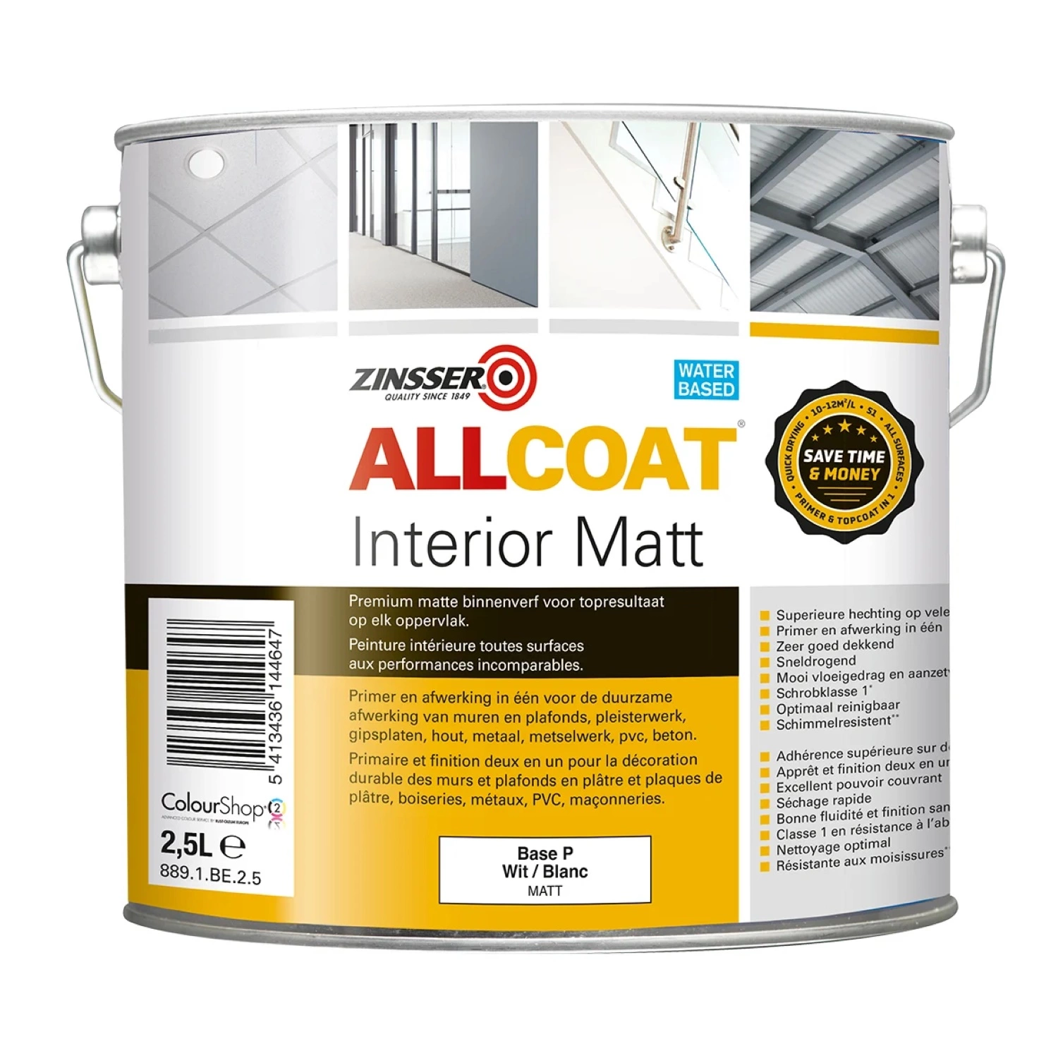 Zinsser® Allcoat Interior Matt - Op kleur gemengd - 2,5L-image