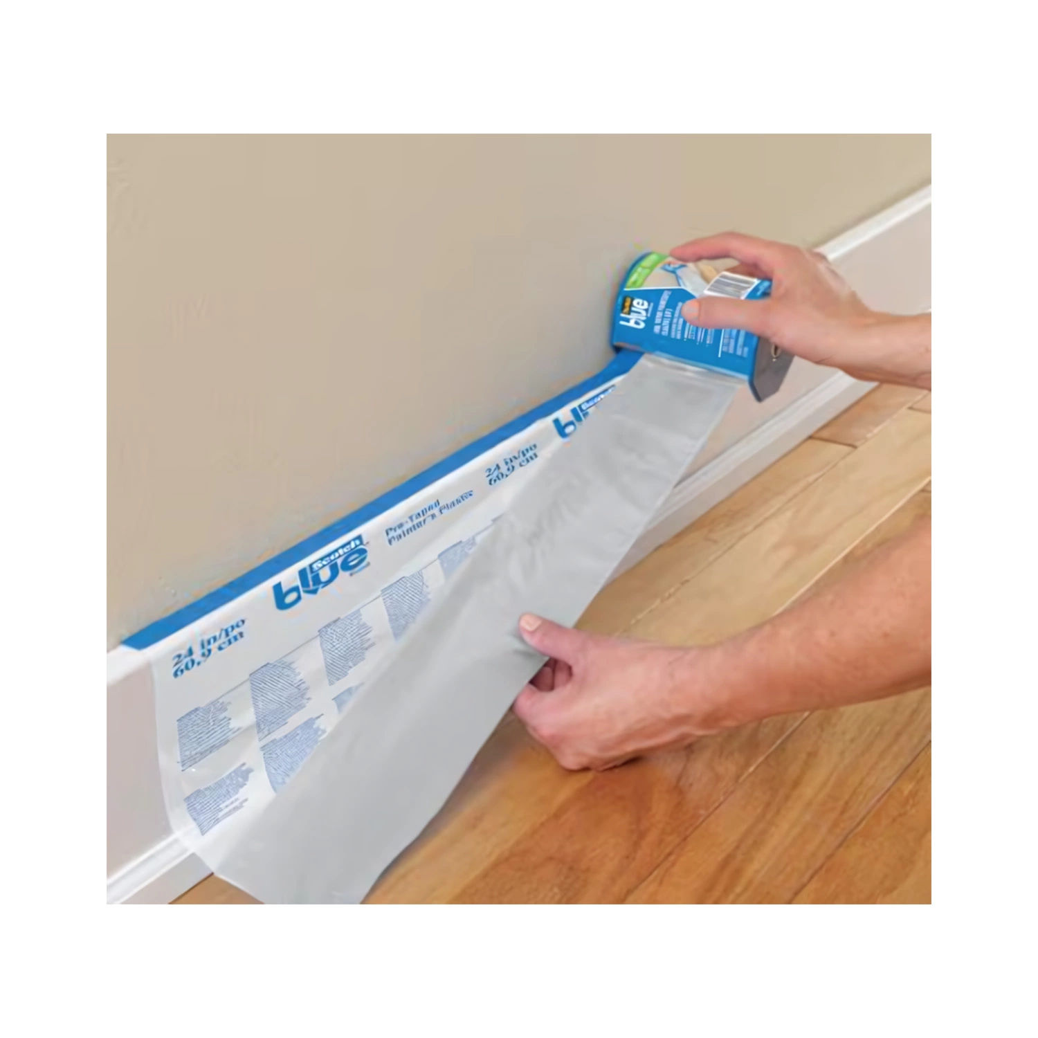 3M ScotchBlue PT2093EL-107 voorgetapete schildersfolie - 2,72m x 17m-image