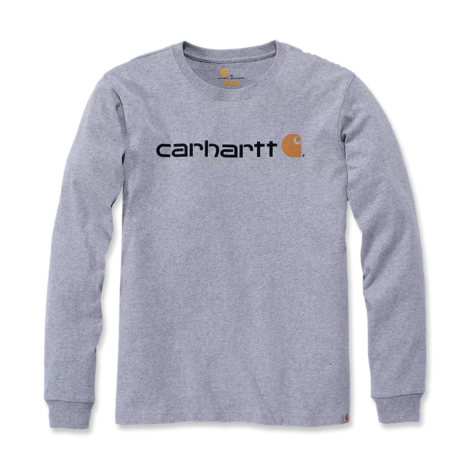 Carhartt Core Logo T-Shirt Long Sleeve Heather Gray - XL-image