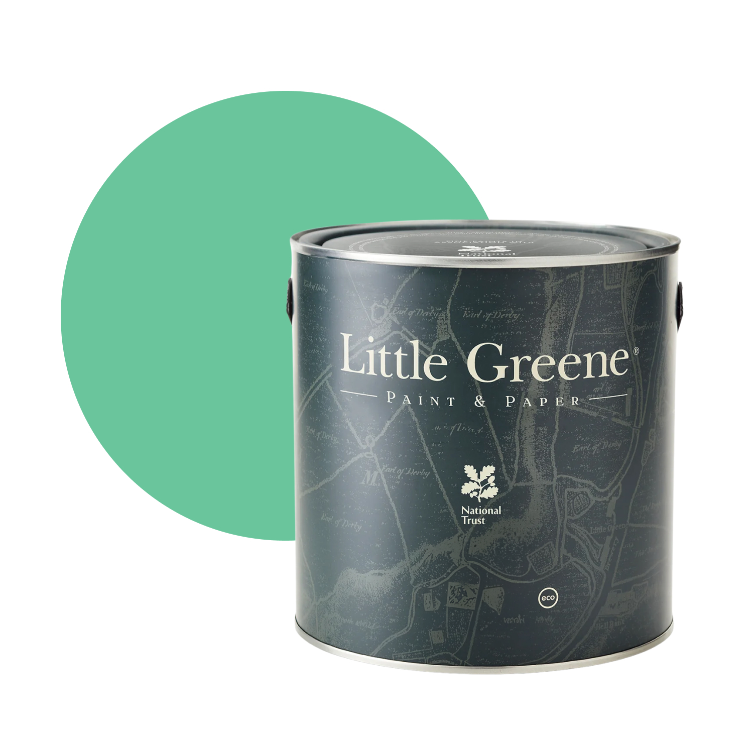 Little Greene Absolute Matt Emulsion - Green Verditer No. 92 - 1L-image