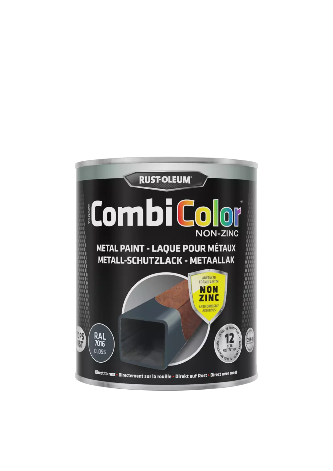 Rust-Oleum Combicolor Hoogglans Zinkvrij - RAL 7016 antracietgrijs - 0,75L-image