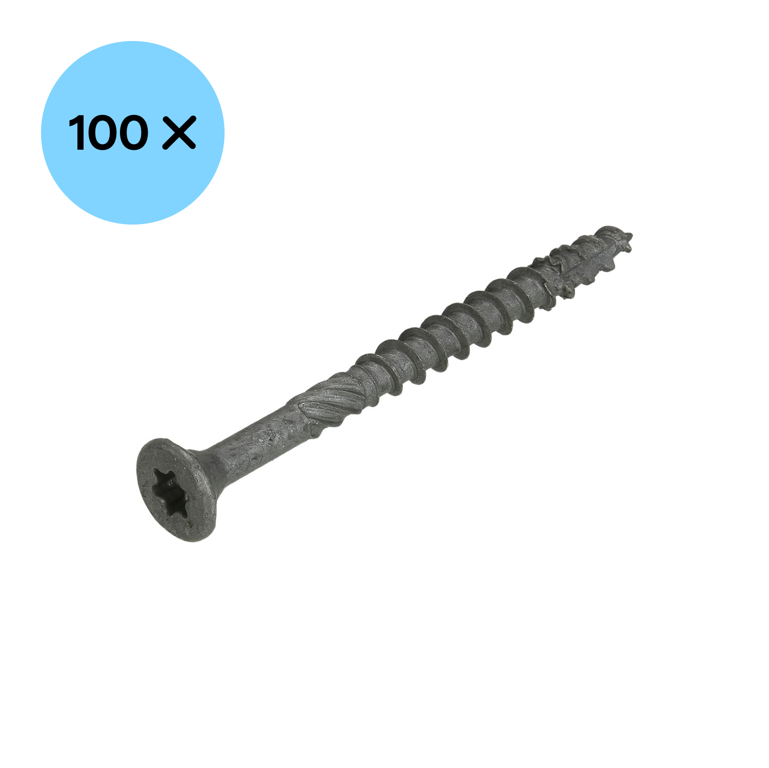 DynaPlus 0281.08.50401 Constructieschroef - TX30 - 6.0 x 80/42mm - Platkop - Deeldraad - Gecoat (100st)-image
