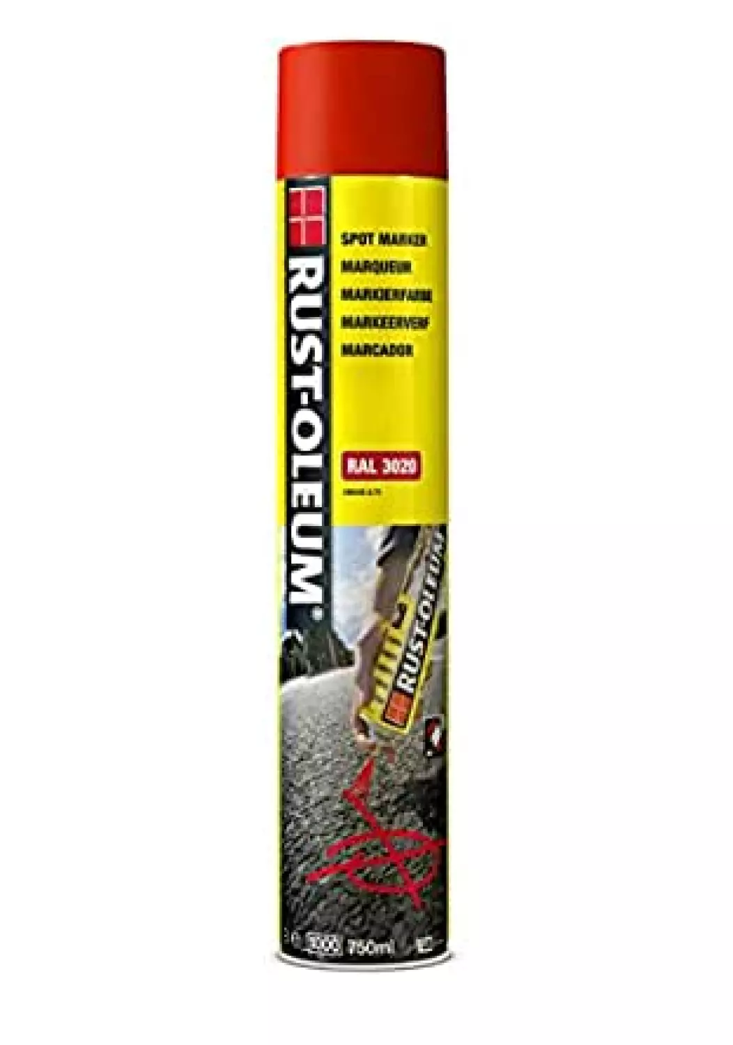 Rust-Oleum Markeerspray - 750ML - Rood RAL 3020-image