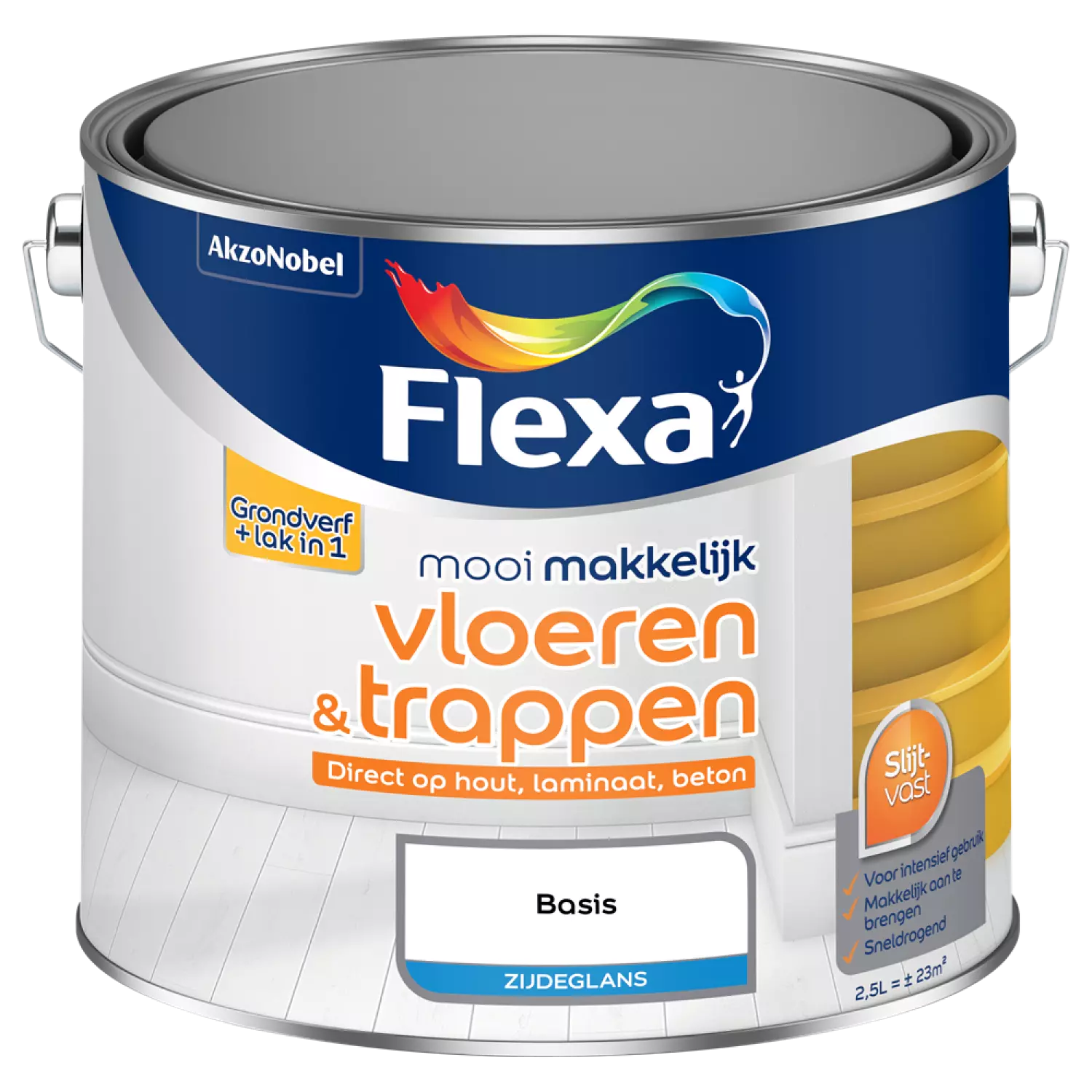 Flexa Mooi Makkelijk Vloeren & Trappen Zijdeglans - op kleur gemengd - 2,5L-image