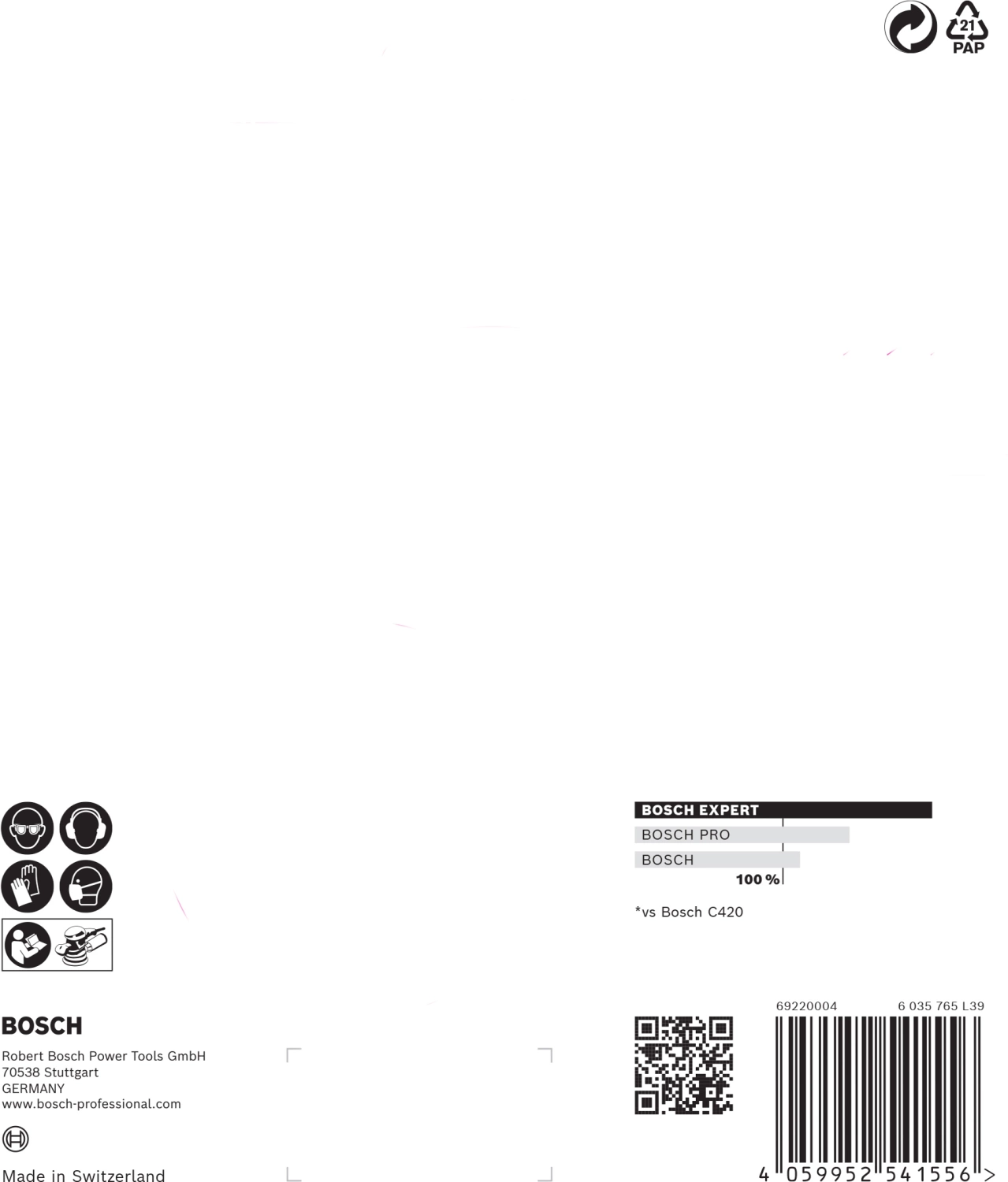 Bosch 2608900817 EXPERT Schuurvel C470 Best for Wood and Paint - 150mm - K120 - 6 gaten - 5st-image