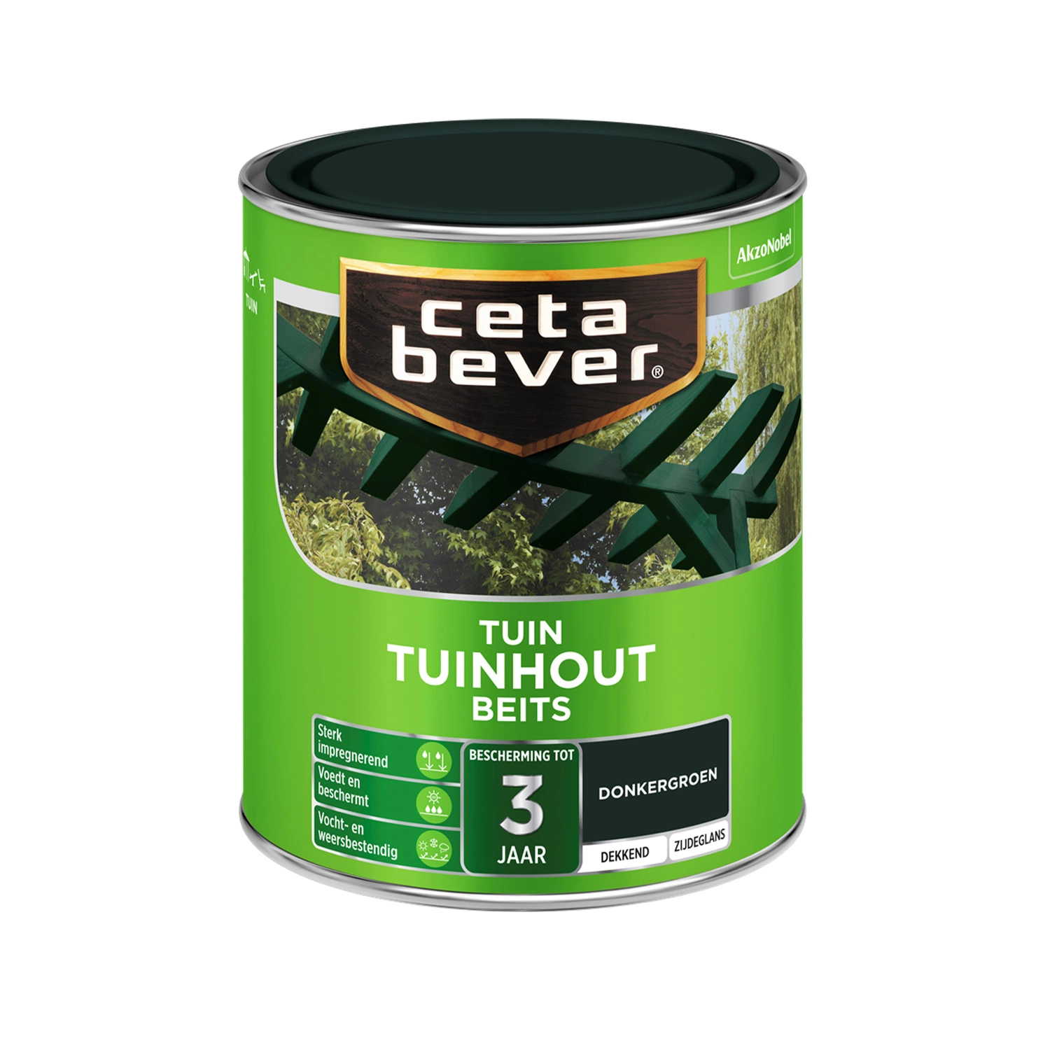 Cetabever Dekkende Tuinhout Beits - Donkergroen - 0,75L-image