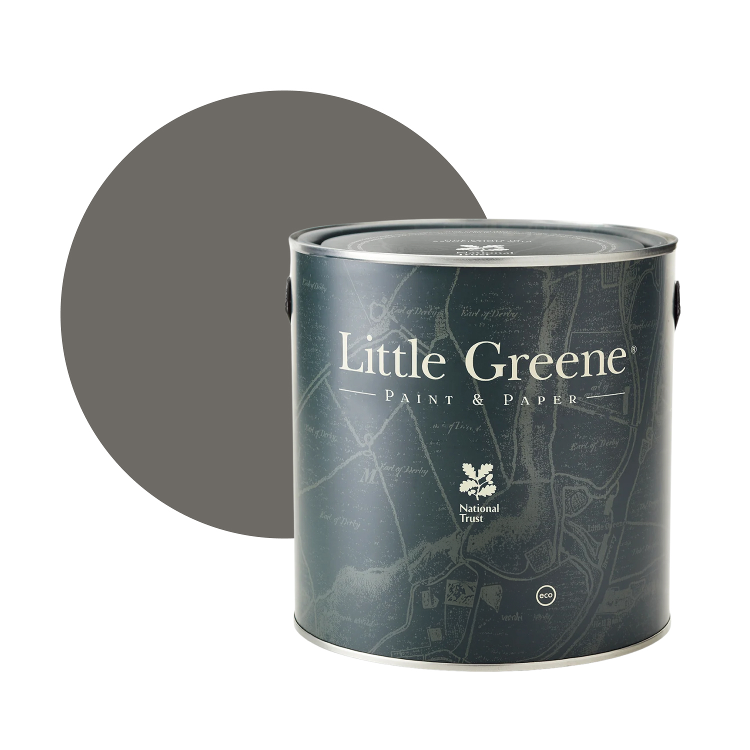 Little Greene Intelligent Satin - Dark Lead Colour No. 118 - 2,5L-image