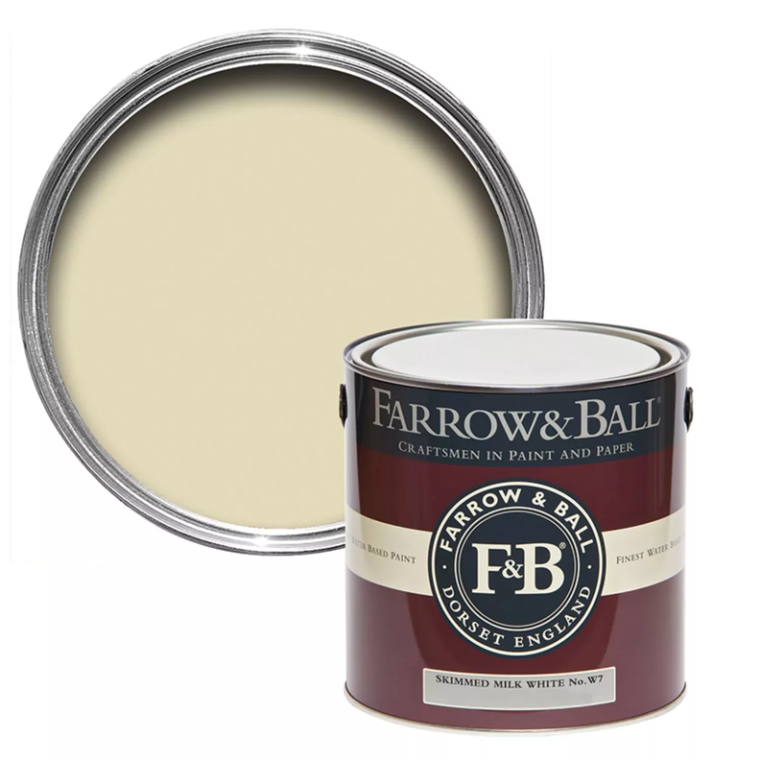Farrow & Ball Flat Eggshell Skimmed Milk White No.W7 - 5L-image