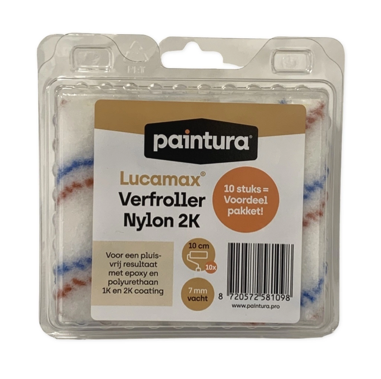 Paintura Lucamax 2k nylon verfrol - 7mm - 10cm (10st)-image
