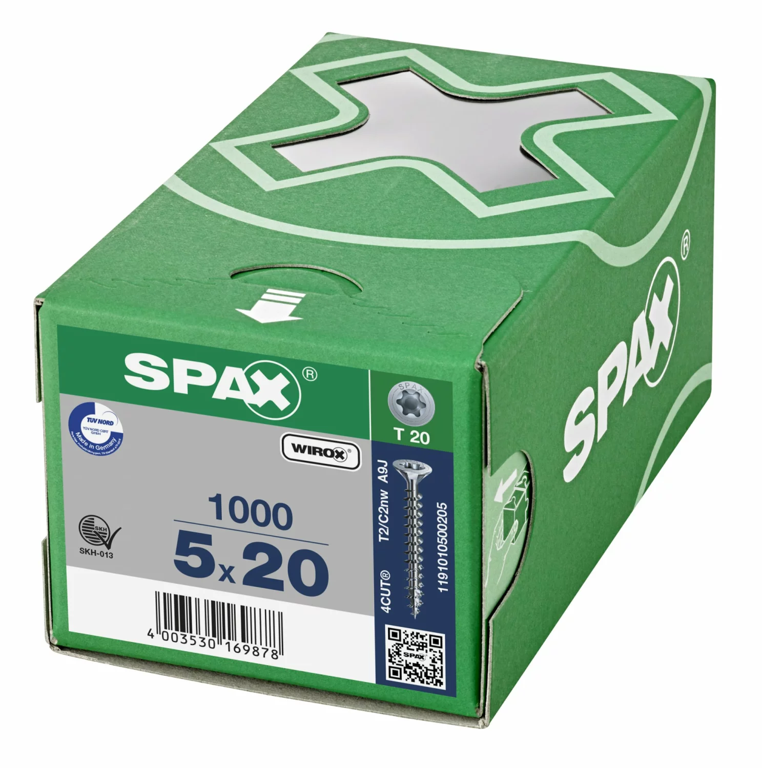 SPAX 1191010500205 Universele schroef, Verzonken kop, 5 x 20, Voldraad, T-STAR plus TX20 - WIROX - 1000 stuks-image